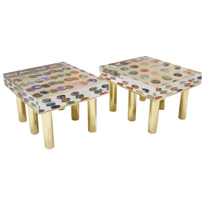 Contemporary Modern Pair Of Italian Coffee Tables Designed By Superego Studio