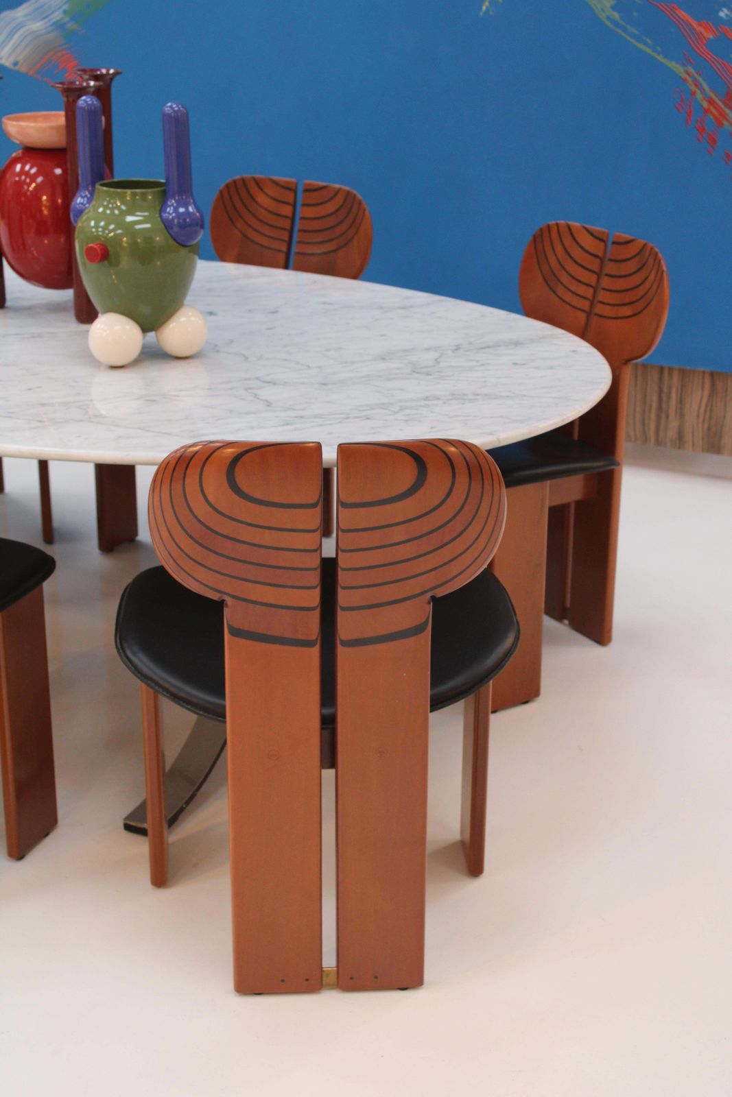 33236.0 Africa Italian Dining Chairs Designed By Afra & Tobia Scarpa For Maxalto, 70s photo