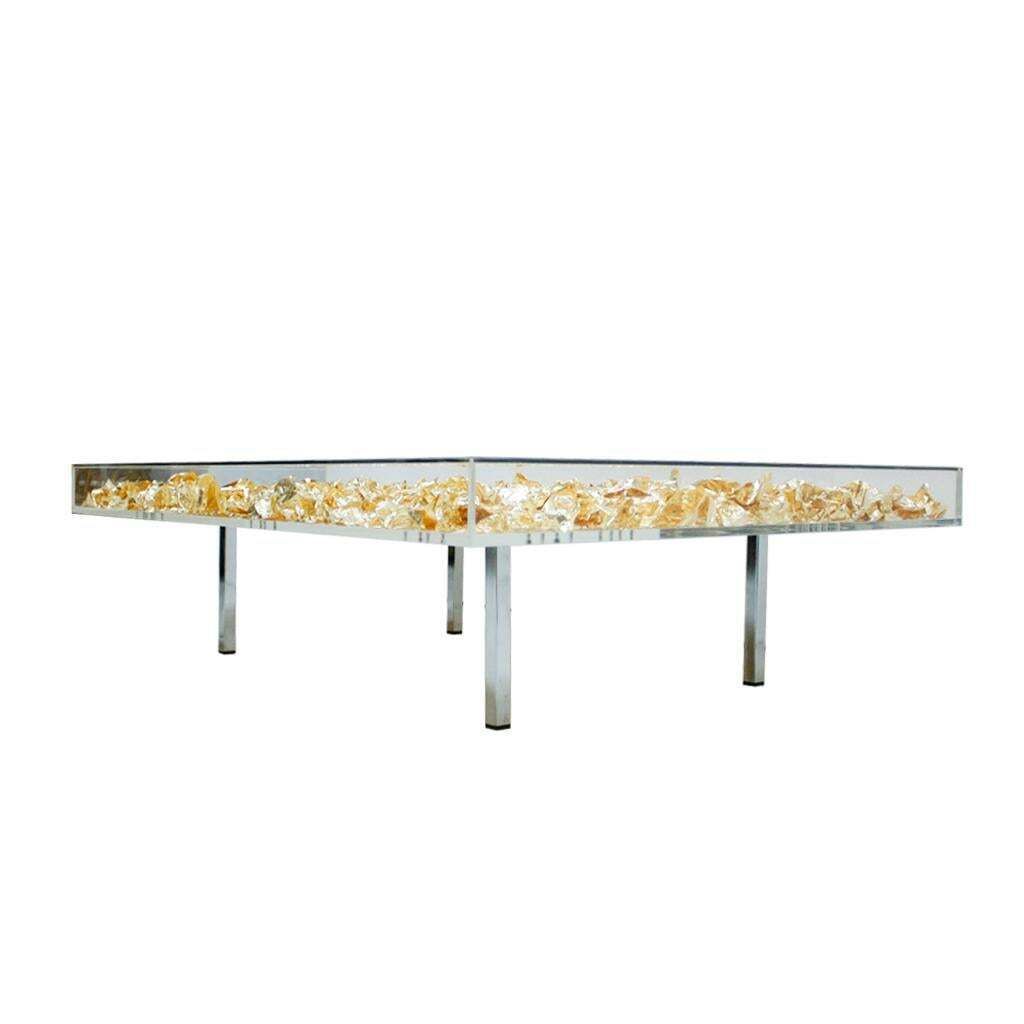Yves Klein Gold Monogold French Square Coffee Table photo 22583.0