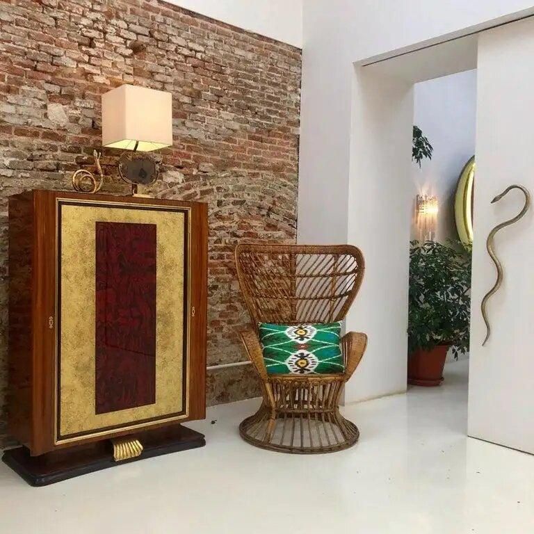 Carminati Mid Century Modern Bamboo Rattan Italian Armchairs photo vinterior