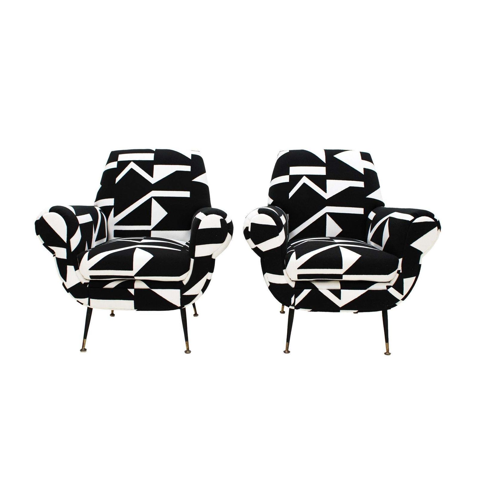 Gigi Radice For Minotti Mid Century Modern Pair Of Italian Armchairs, 1950s photo furniture