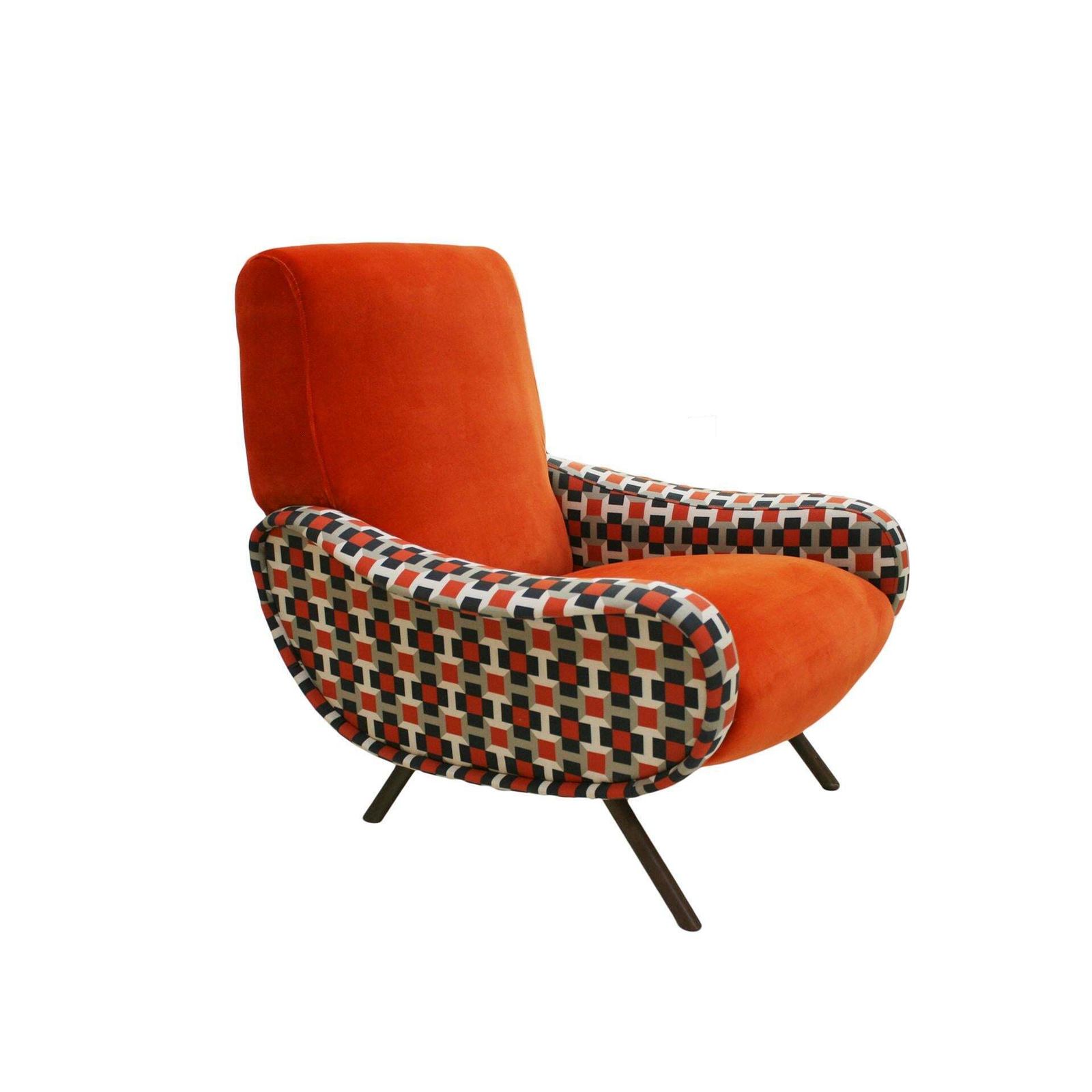 Lady Marco Zanuso By Arflex Cotton Velvet And Hermes Fabric Italian Armchair photo furniture