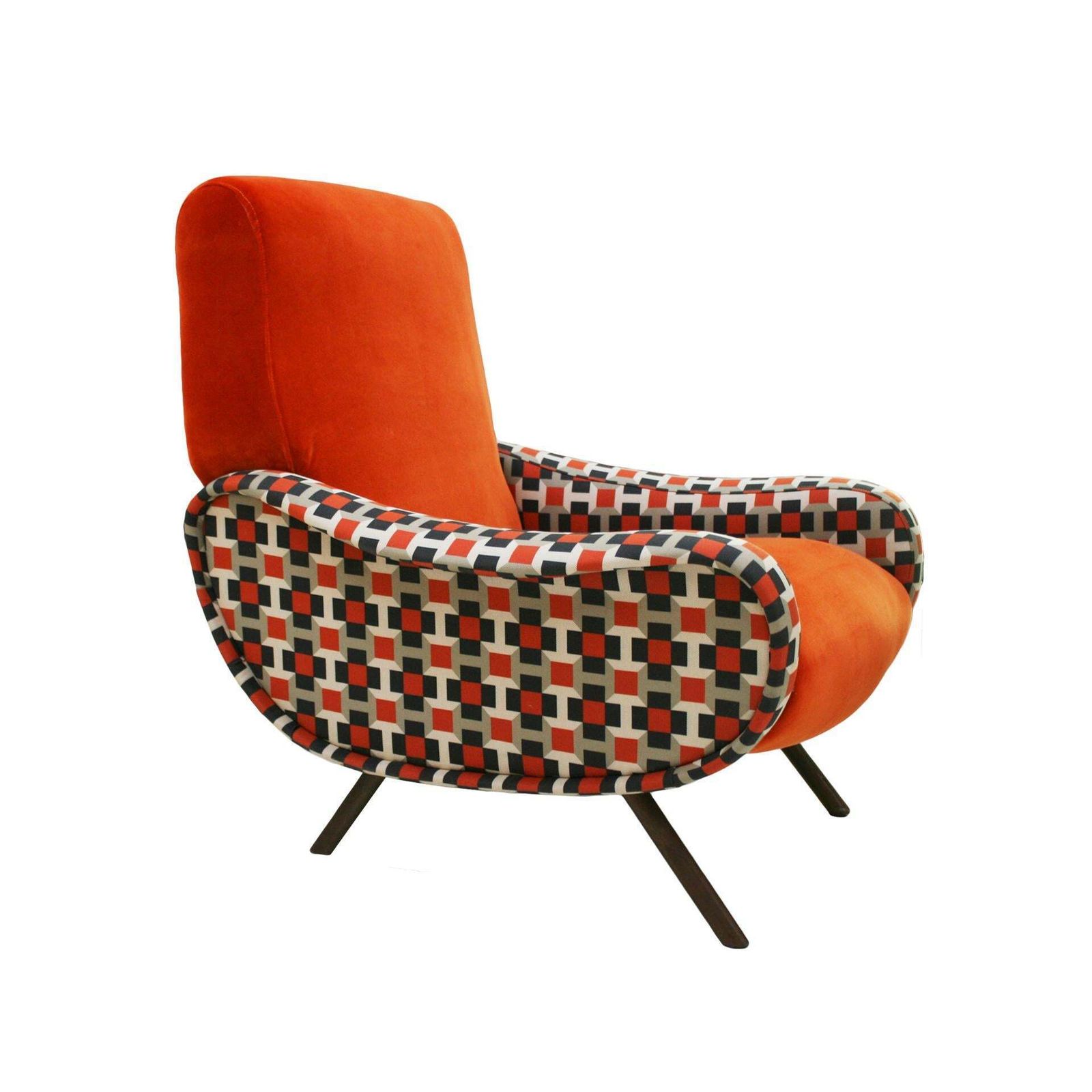photo furniture Lady Marco Zanuso By Arflex Cotton Velvet And Hermes Fabric Italian Armchair