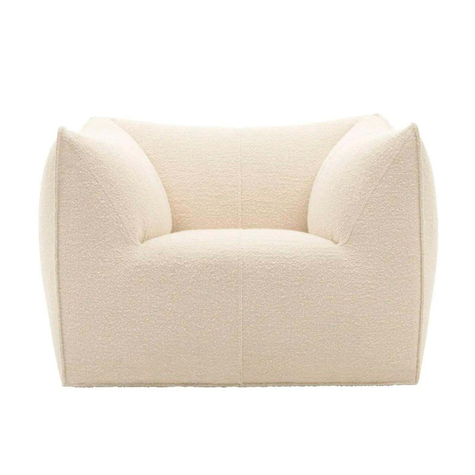 Bambola Armchairs By Mario Bellini In White Bouclé  Iconic Italian Design photo vinterior