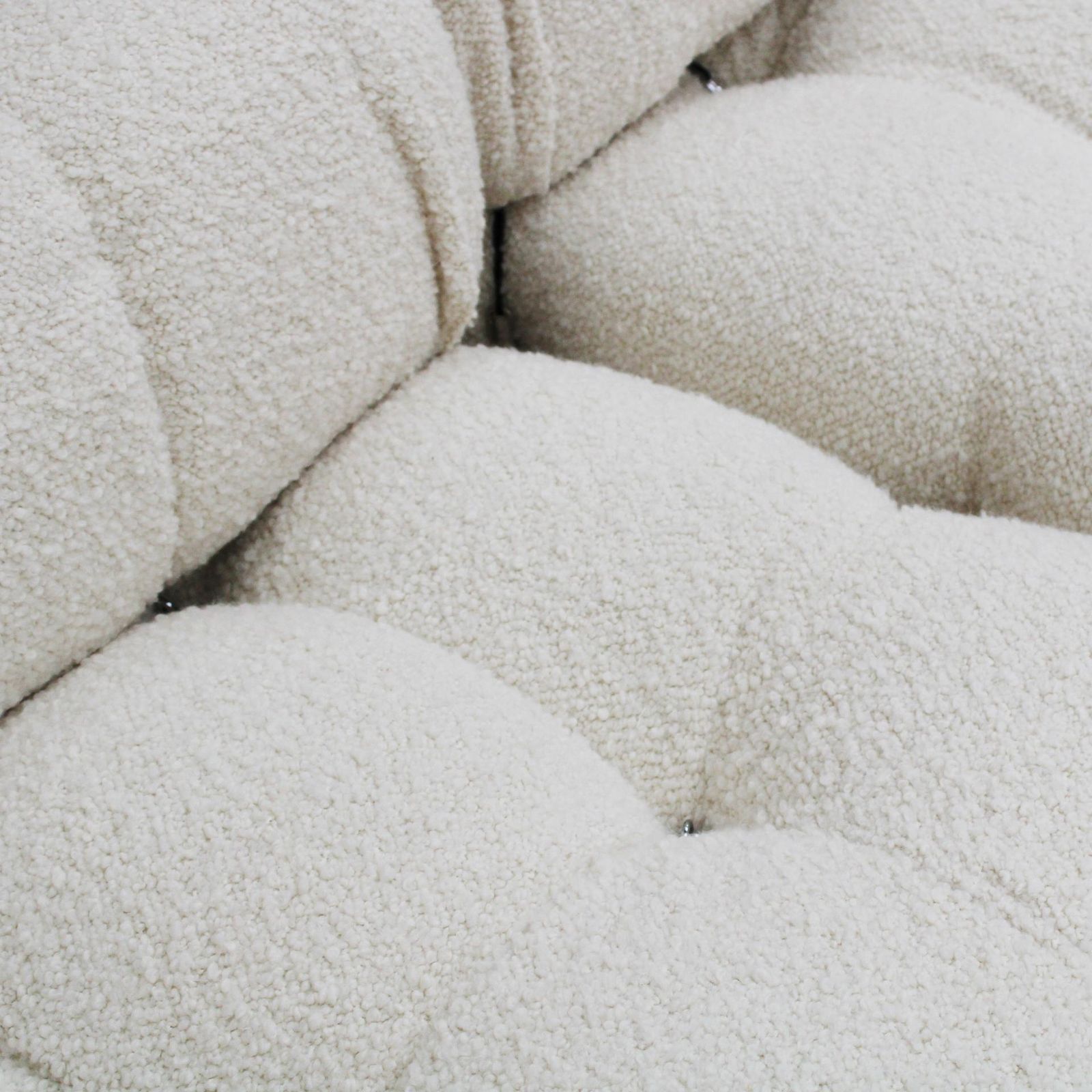 Mario Bellini For B&B Italia "Camaleonda" White Bouclé Fabric Modular Sofa photo Furniture