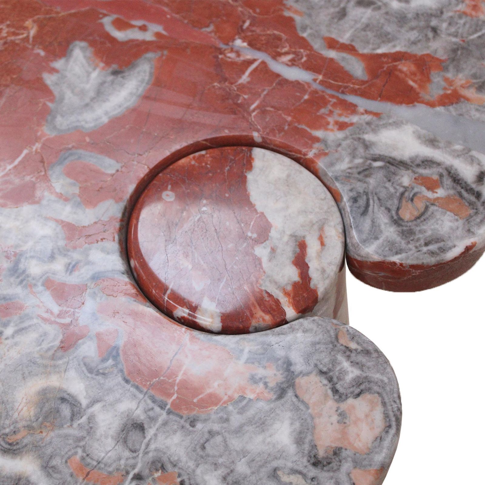Midcentury Angelo Mangiarotti Italian Console Red Marble For Skipper photo buy