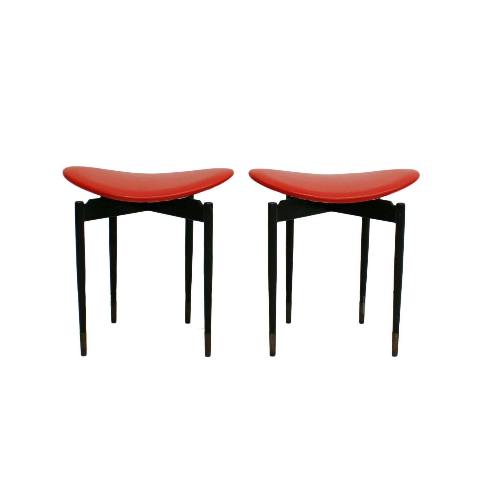 Midcentury Set Of Two "Lutrario" Stools Designed By Carlo Mollino, Italy, 1959 photo for sale