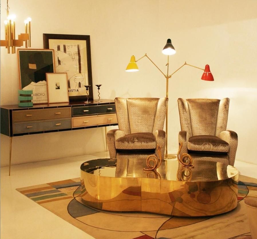 photo for sale Mid Century Style Bronze Italian Pair Of Candelabra
