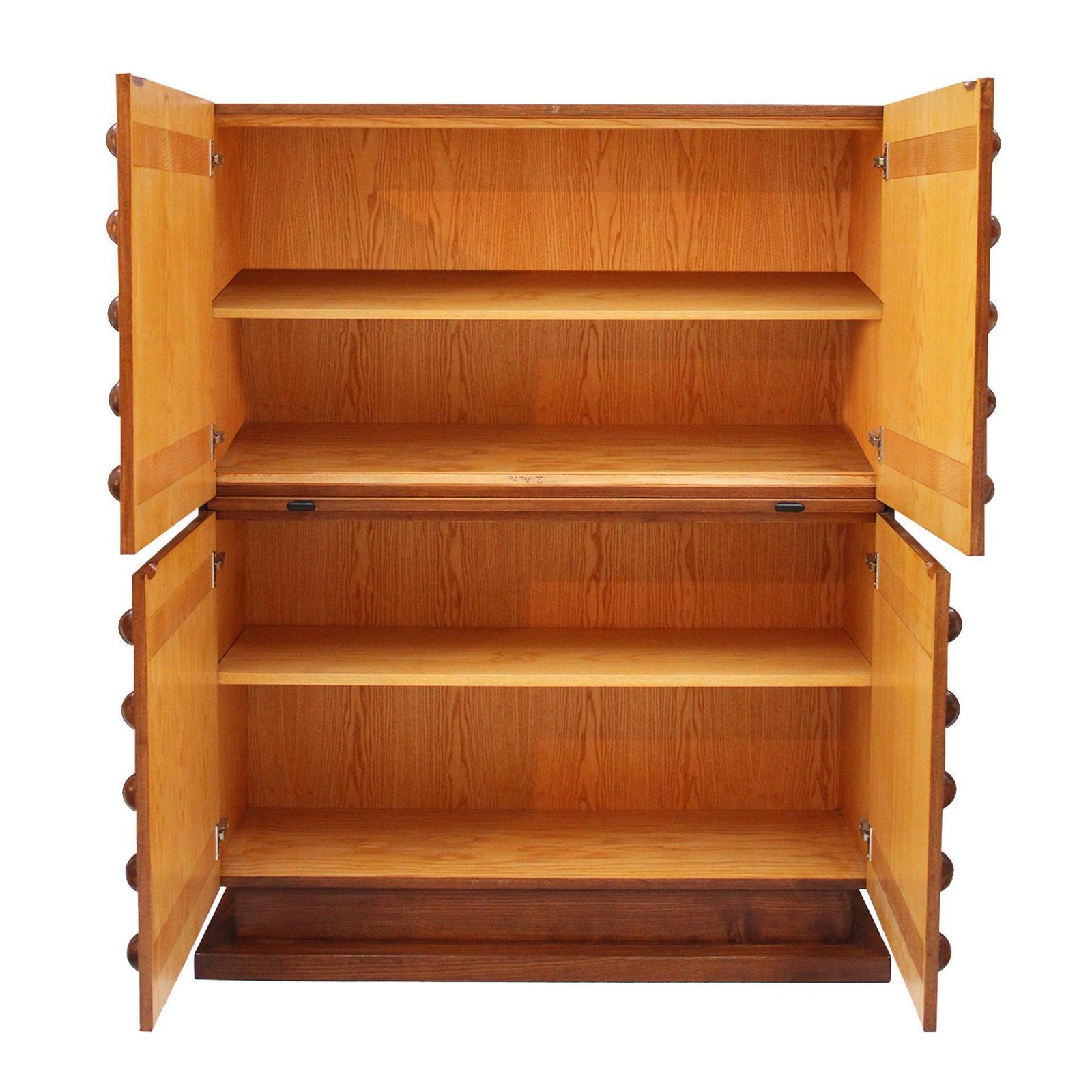 Brutalist Style Italian Dry Bar Made Of Oak Wood, Drinks Cabinet photo 5500.0