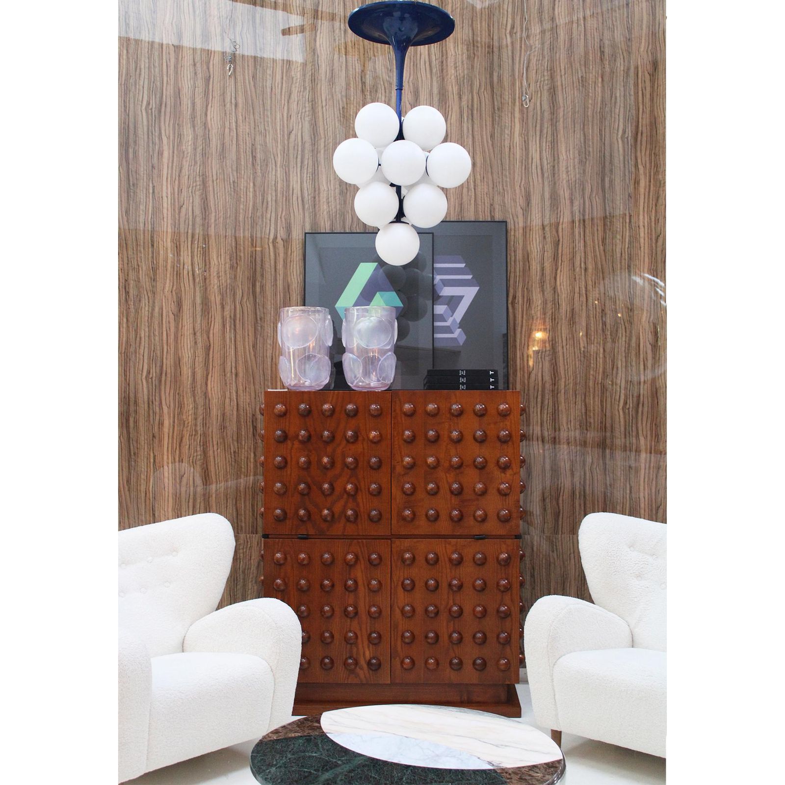 photo buy Brutalist Style Italian Dry Bar Made Of Oak Wood, Drinks Cabinet