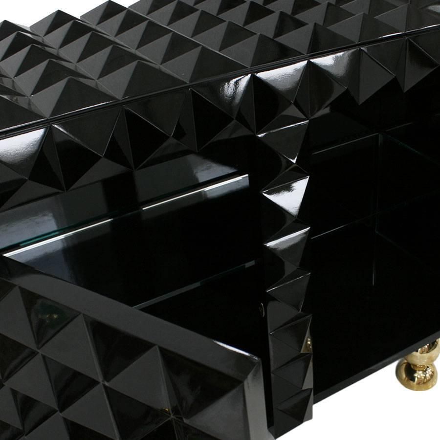L.A. Studio Modern Black Lacquered Pair Of Italian Sideboards photo Furniture