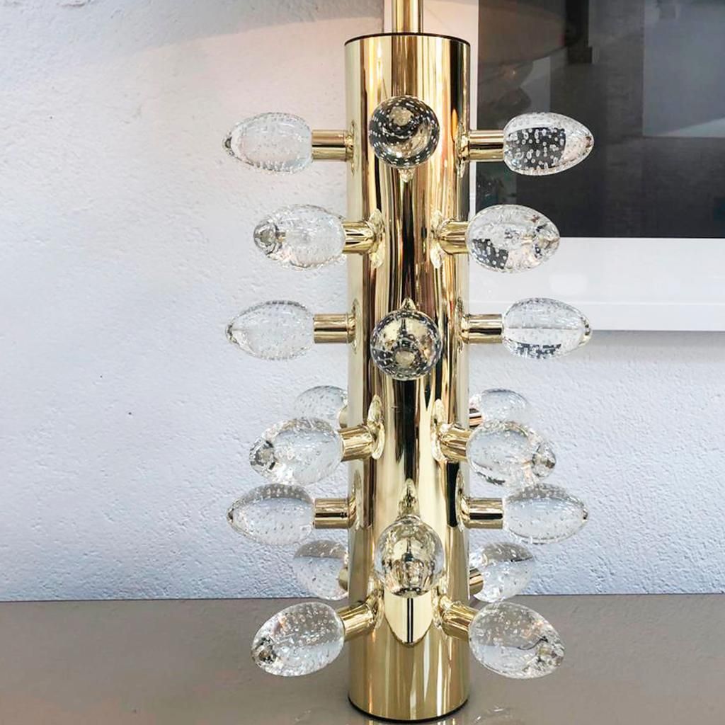3826.0 Mid Century Modern Style Pair Of Sculptural Murano Glass Italian Table Lamps photo