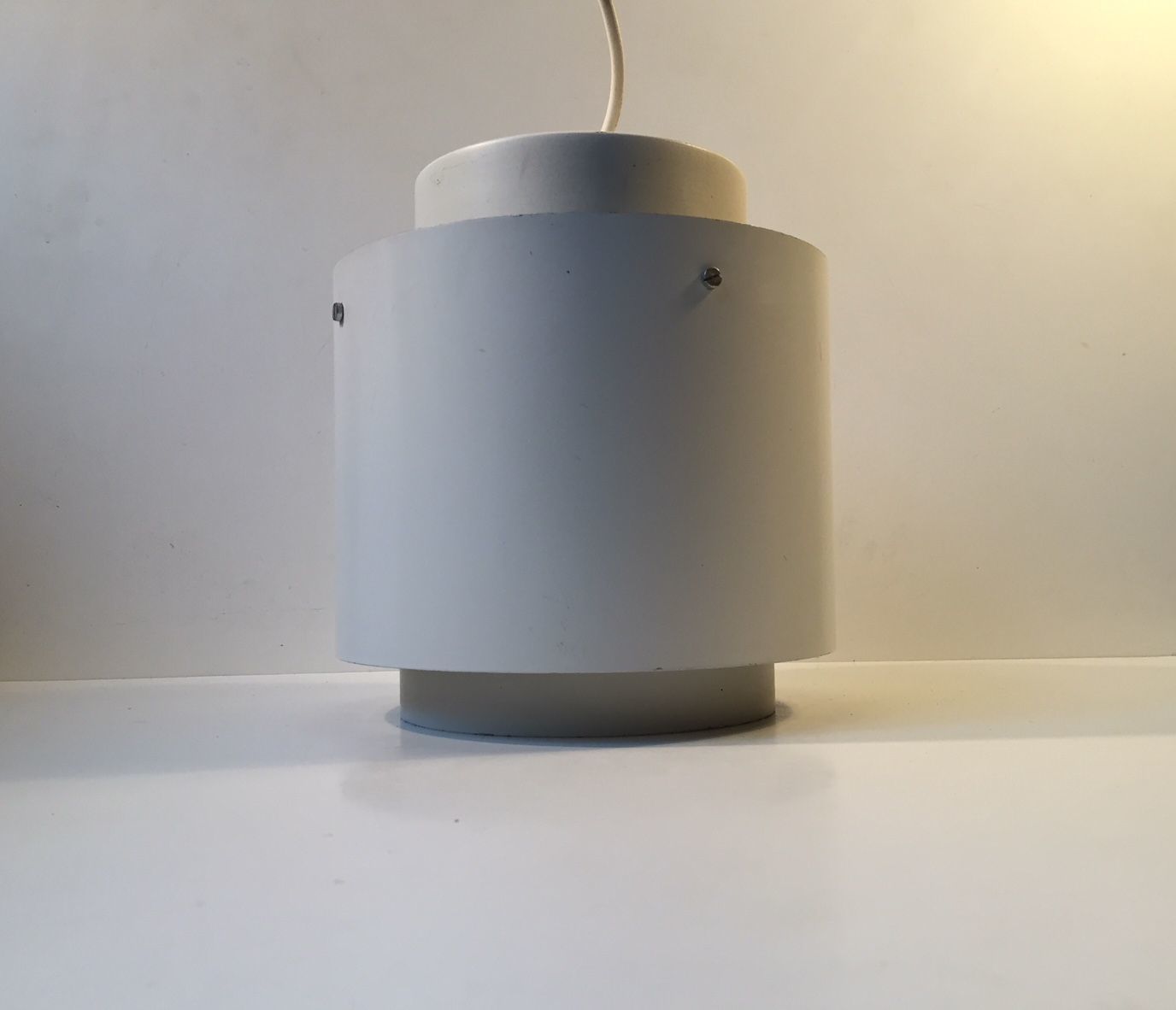 White Pendant By Holger Georg Jensen For Louis Poulsen, 1970s photo furniture