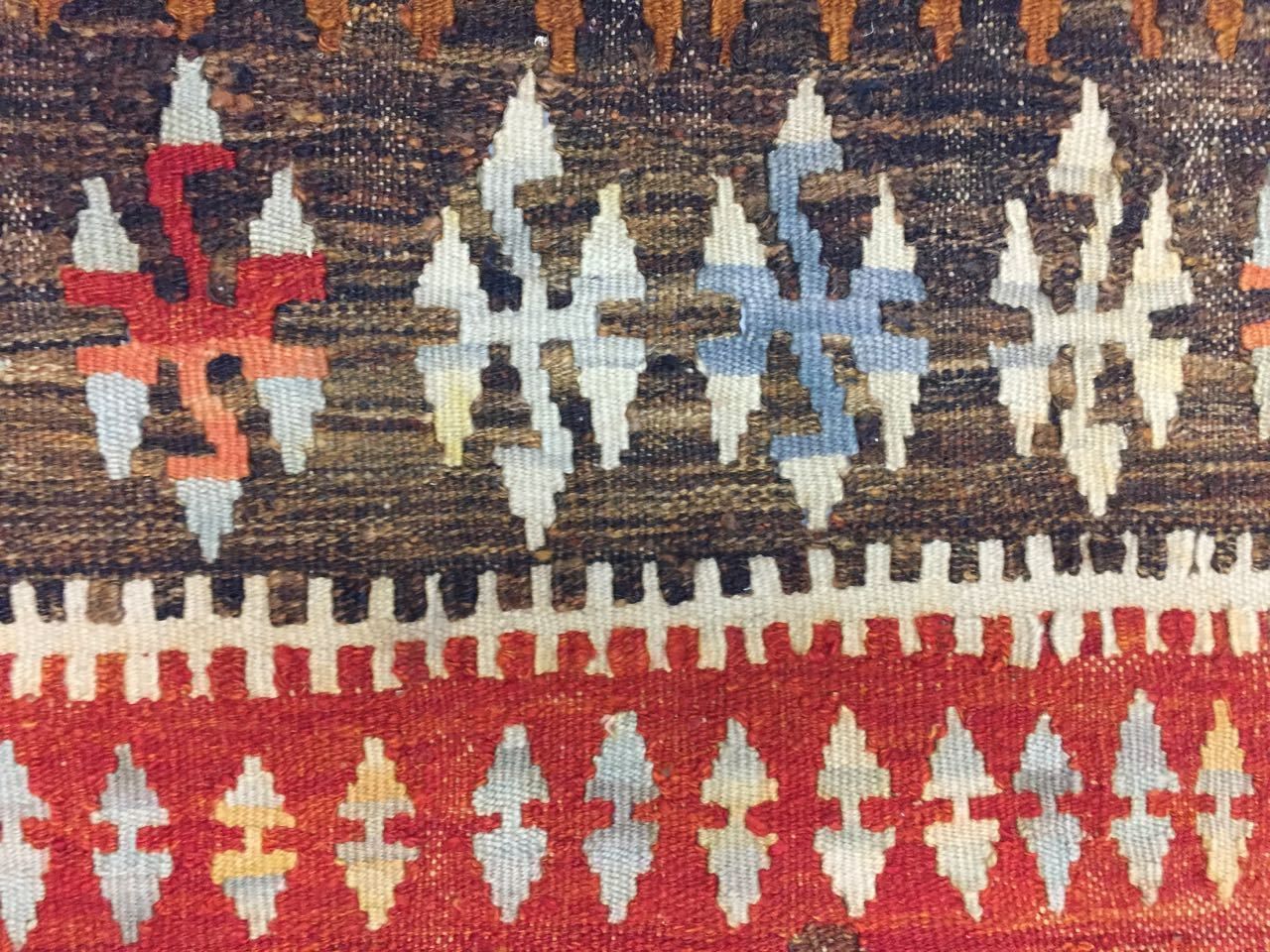 Tribal Turkish Kilim Rug 130x97cm Shabby Vintage Wool Country Home Kelim photo vintage