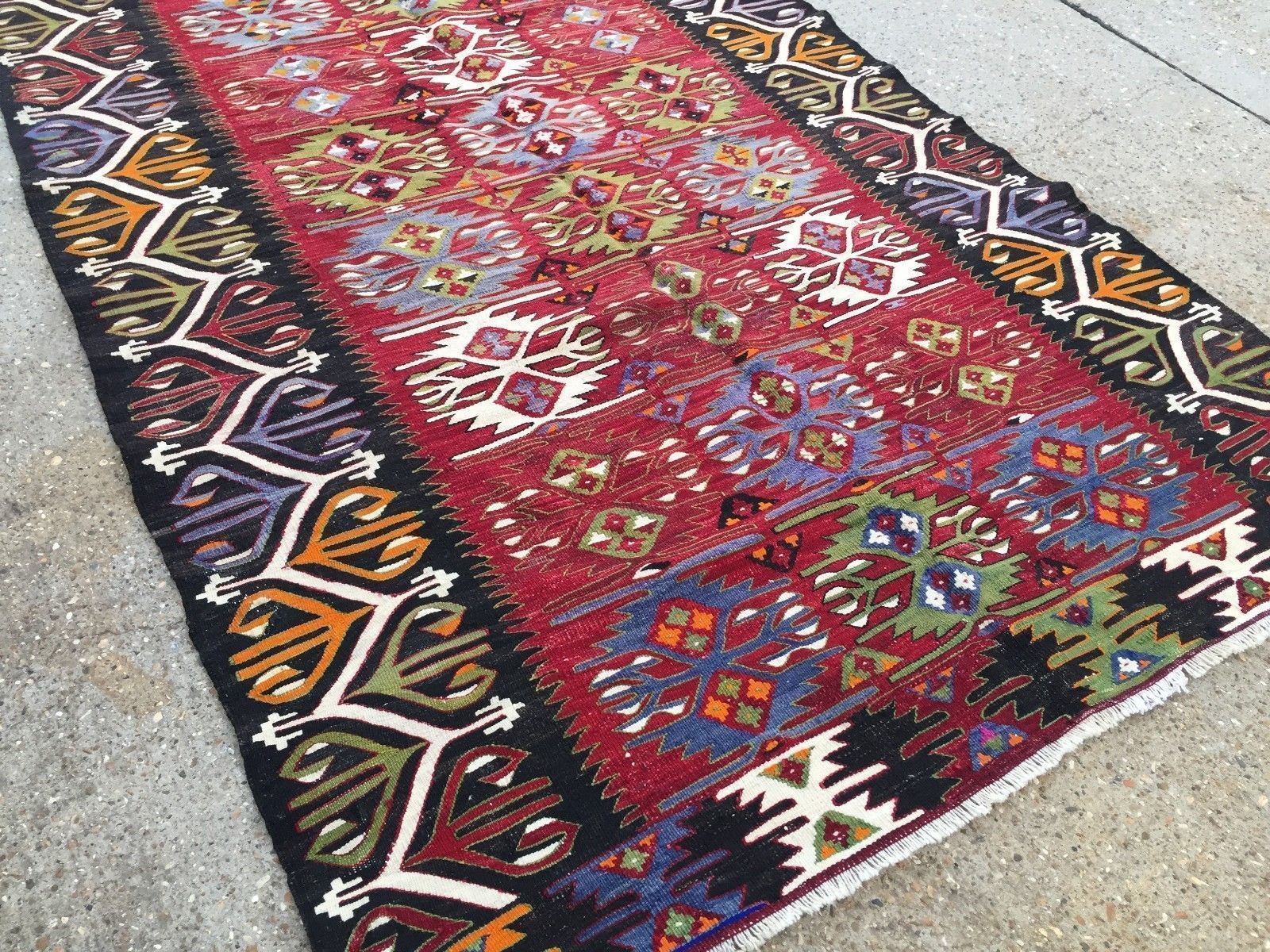 Vintage Turkish Kilim Kelim Rug  310x157cm Shabby Chic Wool, Country Home, Boho photo Textiles