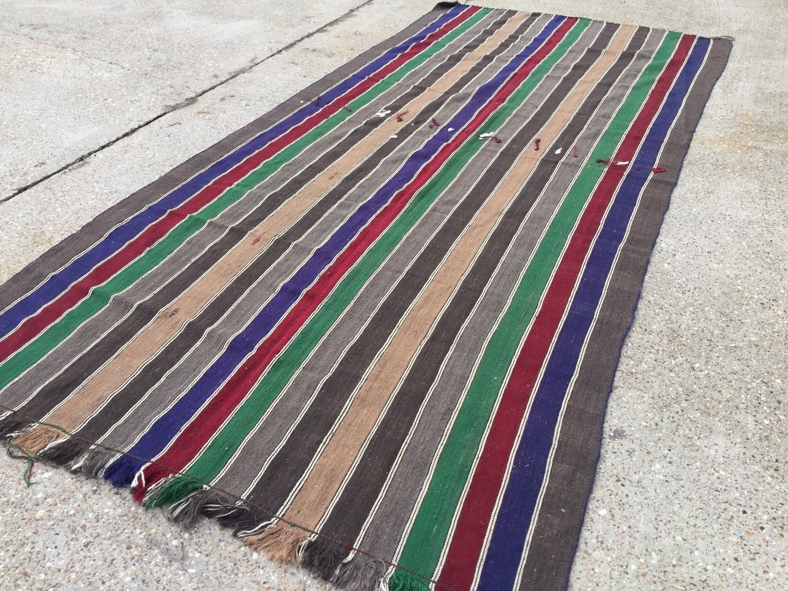 Vintage Turkish Kilim Kelim Rug 360x170cm Shabby Chic Wool, Country Home, Boho