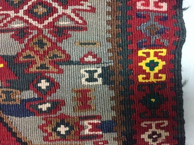 Antique Turkish Kilim Rug 147x78cm Shabby Vintage Old Wool Country Home Kelim photo vintage