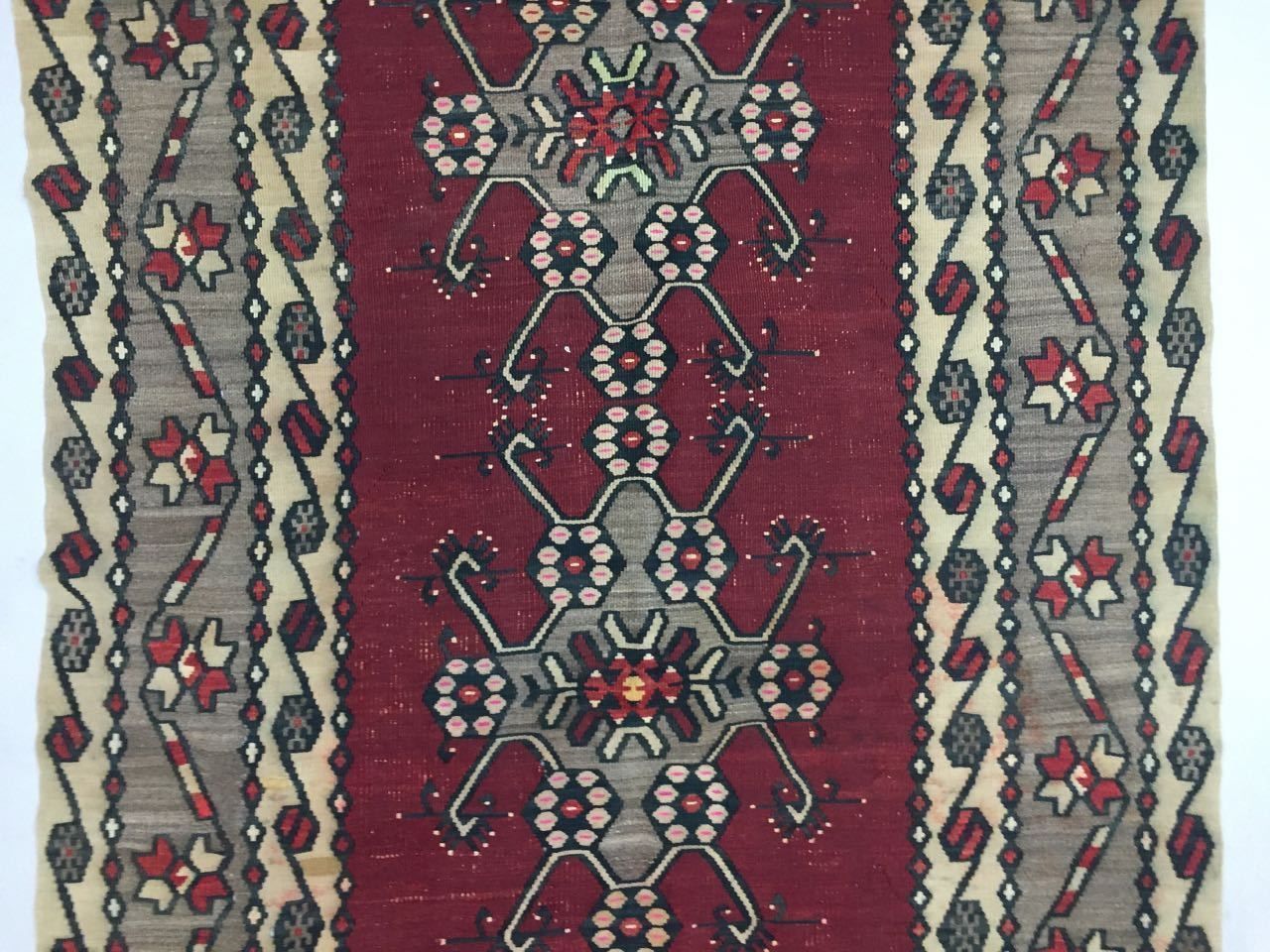 Vintage Turkish Kilim Kelim Rug 250x135cm Shabby Chic Wool,Moroccan Boho  Large photo vintage