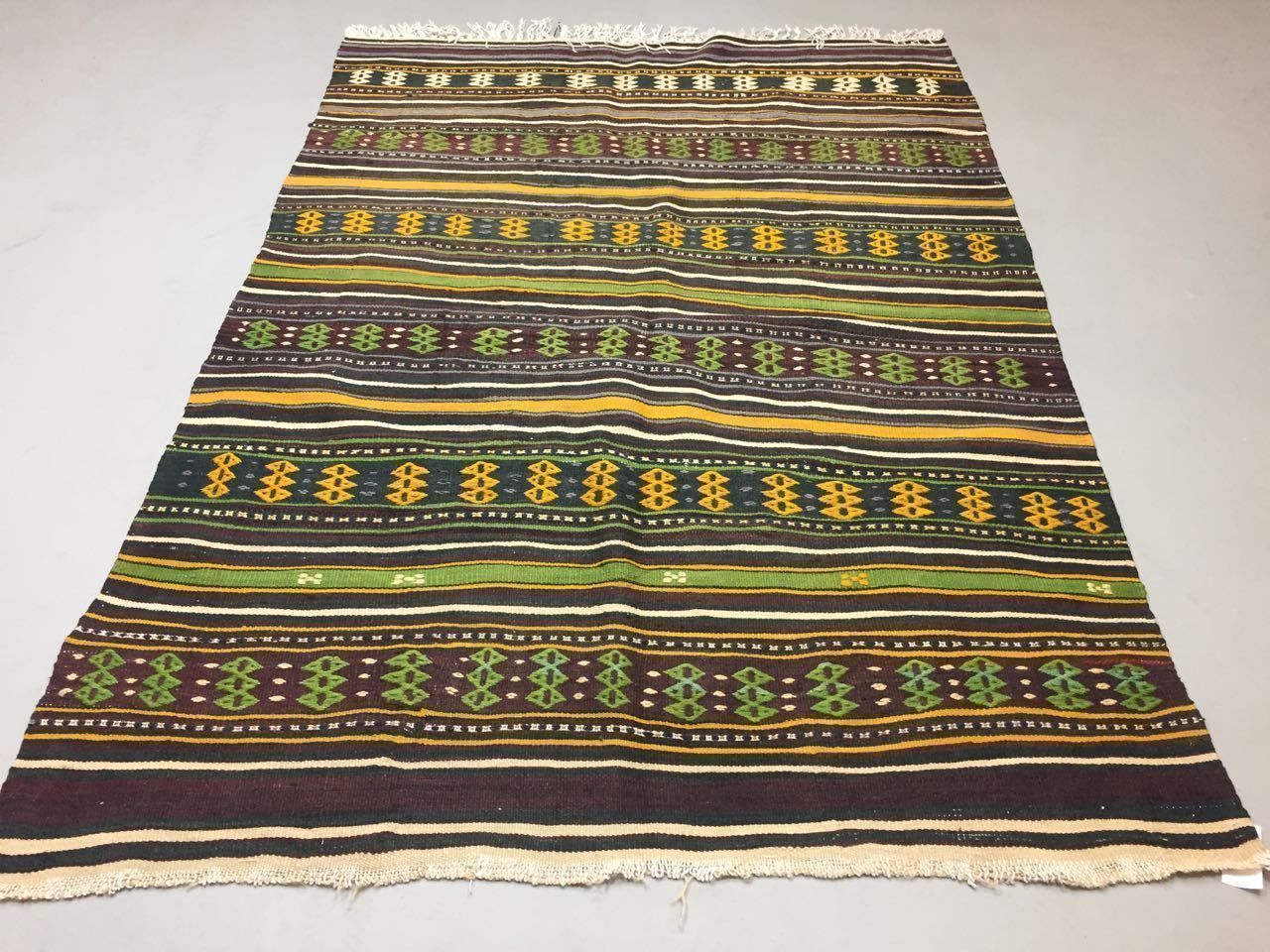 Antique Turkish Kilim Rug 203x141cm Shabby Vintage Old Wool Boho Kelim  Large