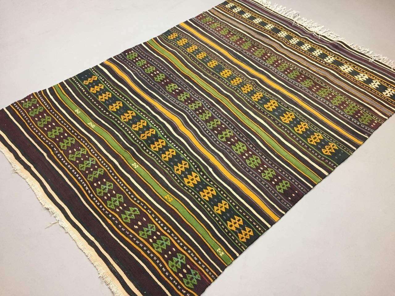 Antique Turkish Kilim Rug 203x141cm Shabby Vintage Old Wool Boho Kelim  Large photo furniture