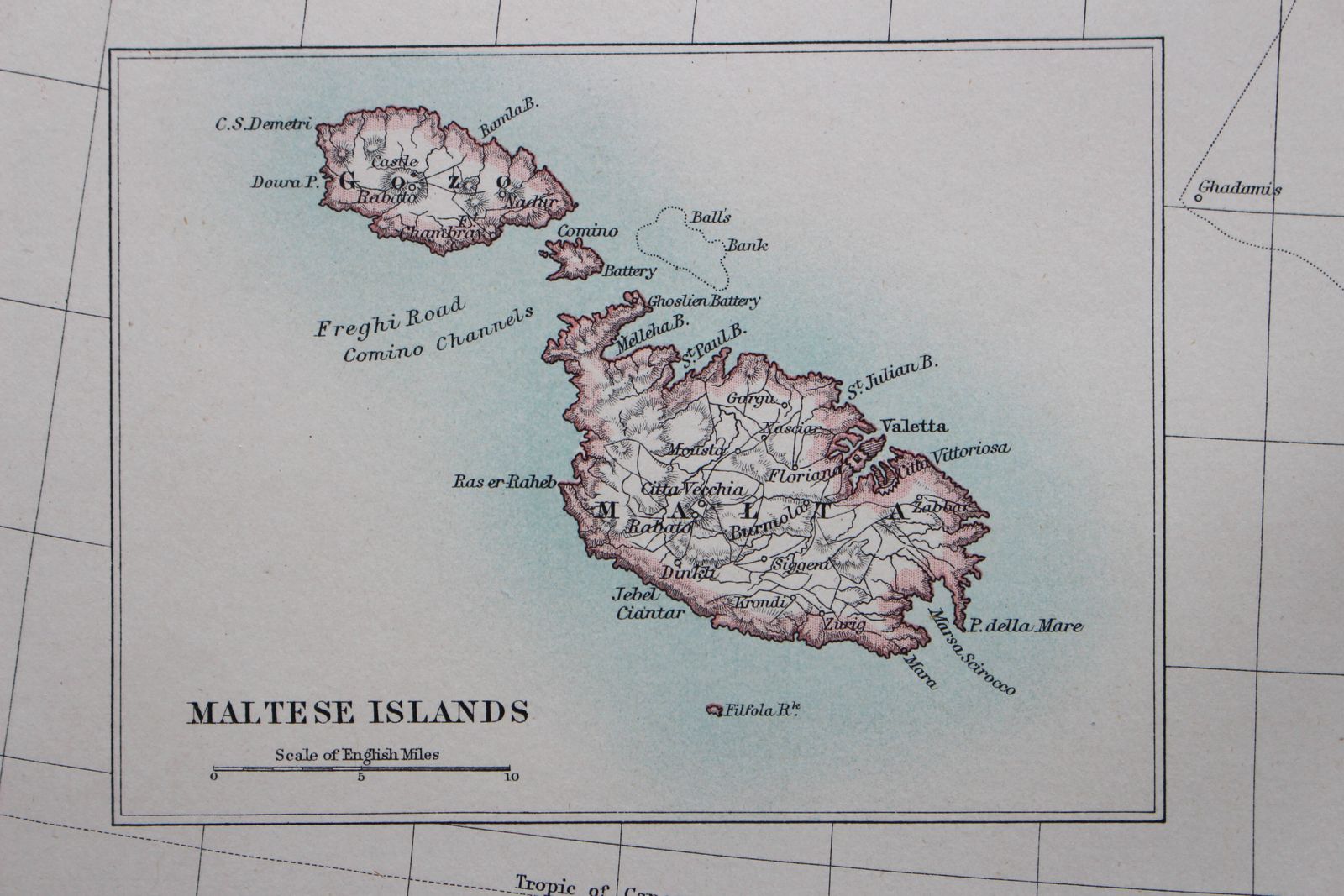 Antique Map ‘Basin Of The Mediterranean’ By Keith Johnston F. R. S. E. C.1868 photo furniture