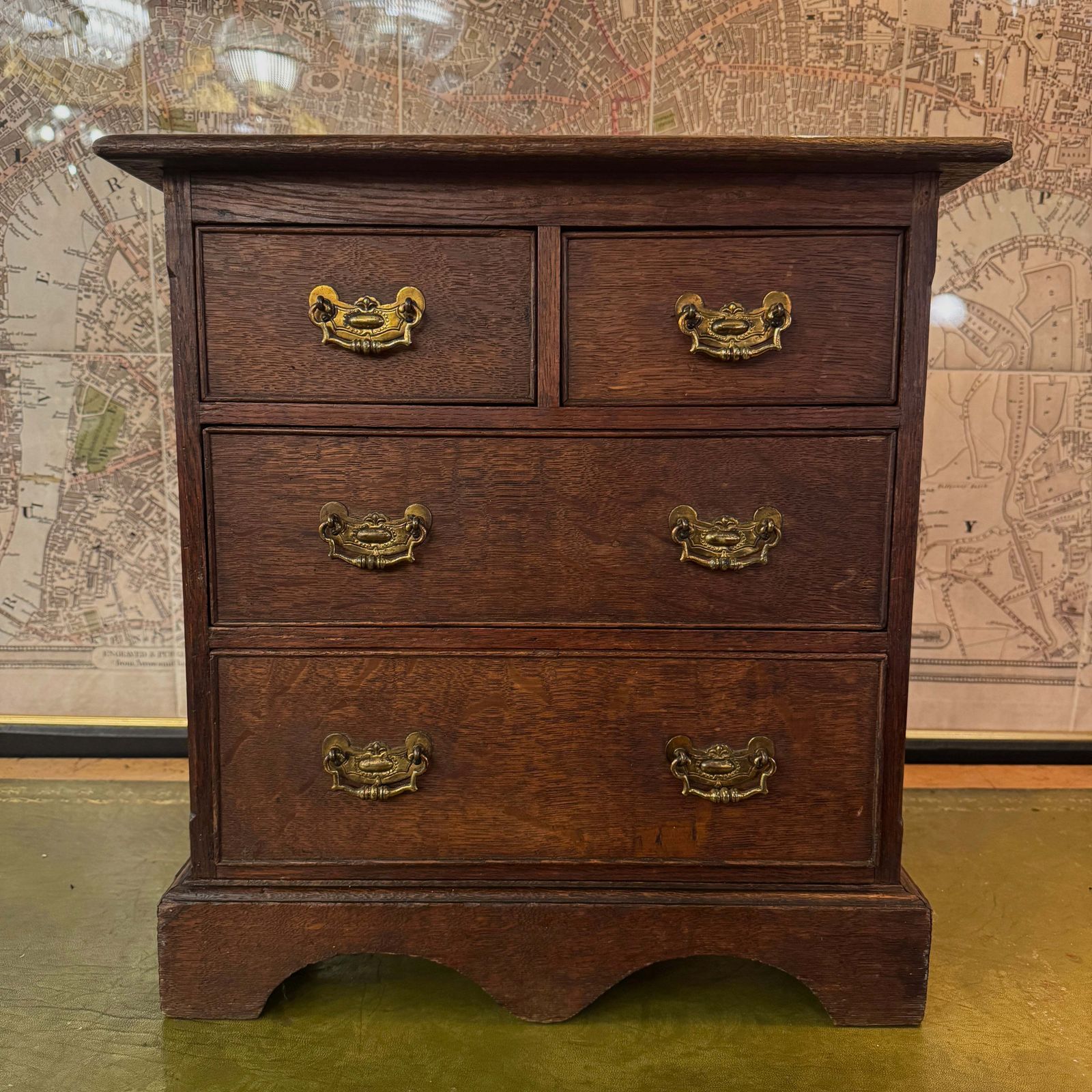 Victorian Miniature Oak Chest Of Drawers photo Furniture