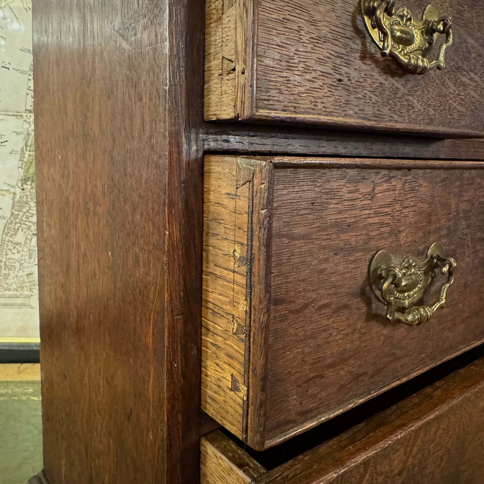 Victorian Miniature Oak Chest Of Drawers photo vintage