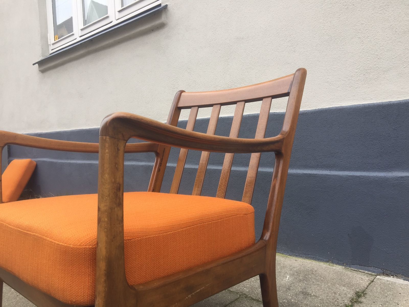 Mid Century Danish Stained Oak Easy Chair By Ole Wanscher For France & Daverkosen, 1950s photo furniture