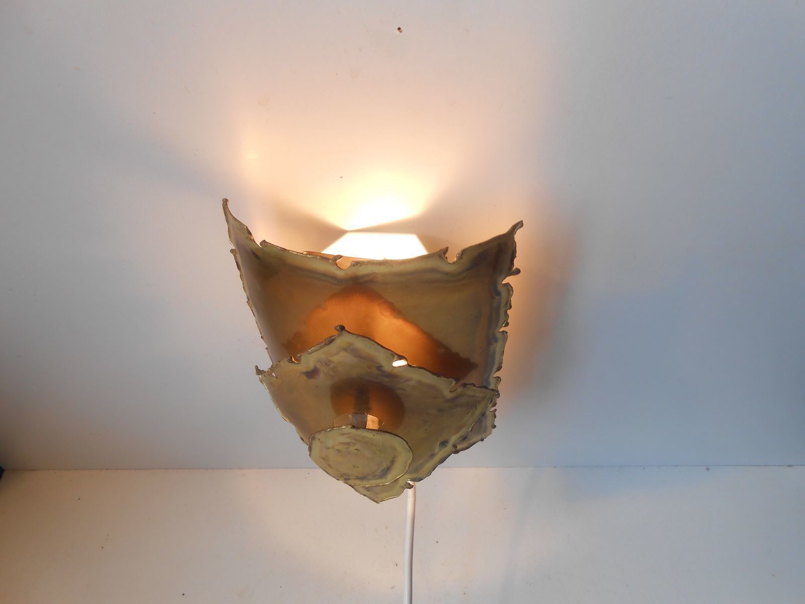 Scandinavian Brass Wall Light By Svend Aage For Holm Sorensen, 1960s photo 310.0