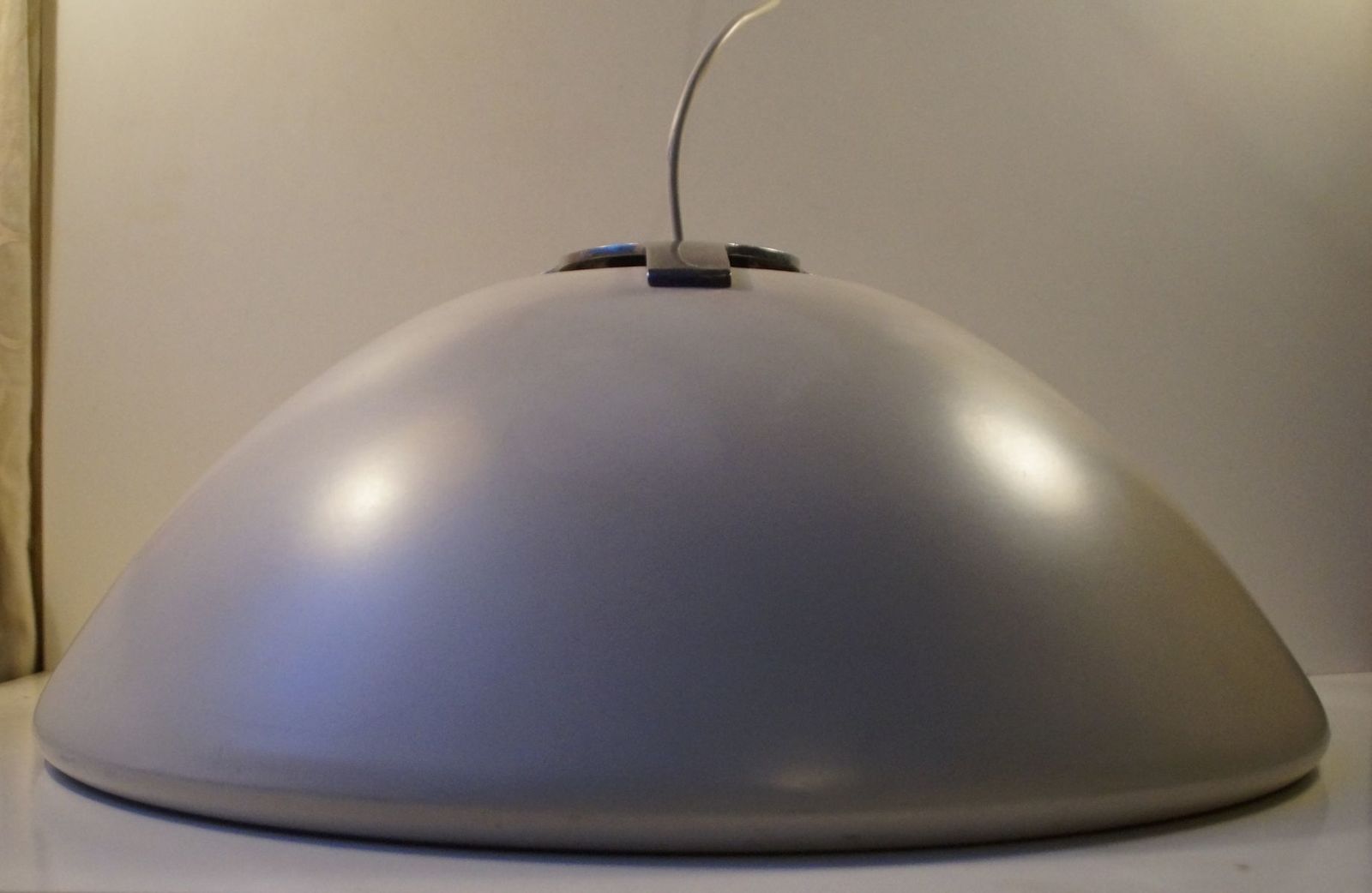Large White Flying Saucer Pendant Lamp By Bjarne Bo For Fog & Morup, 1970s