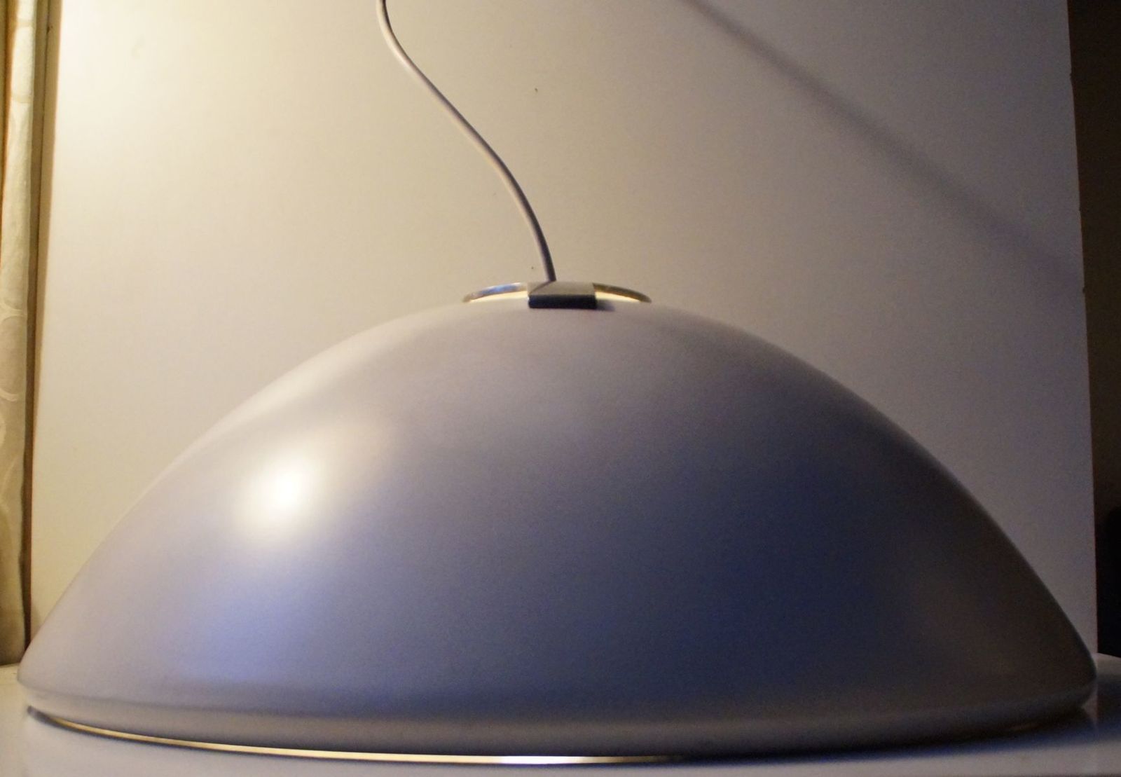 Large White Flying Saucer Pendant Lamp By Bjarne Bo For Fog & Morup, 1970s photo for sale