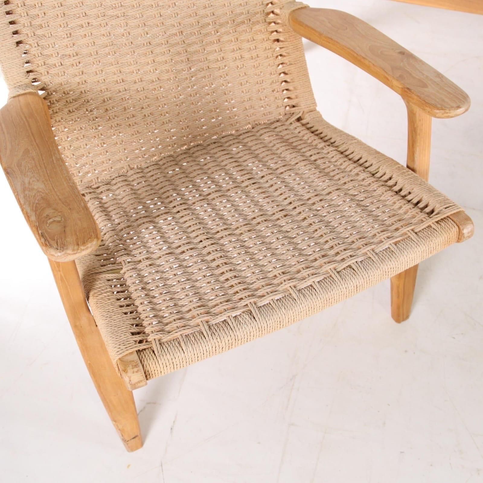 Braided Rope And Wood Lounge Set photo Furniture