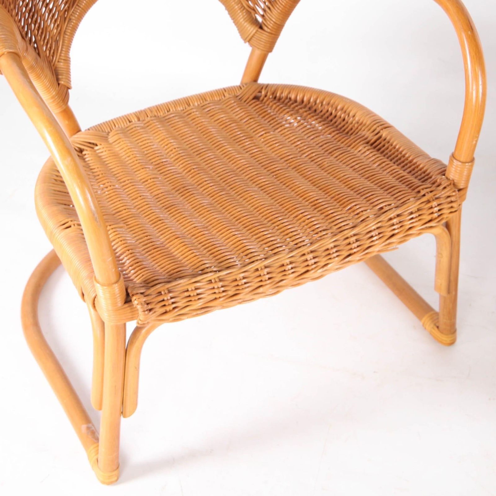 Pair Of Wicker Armchairs photo vintage