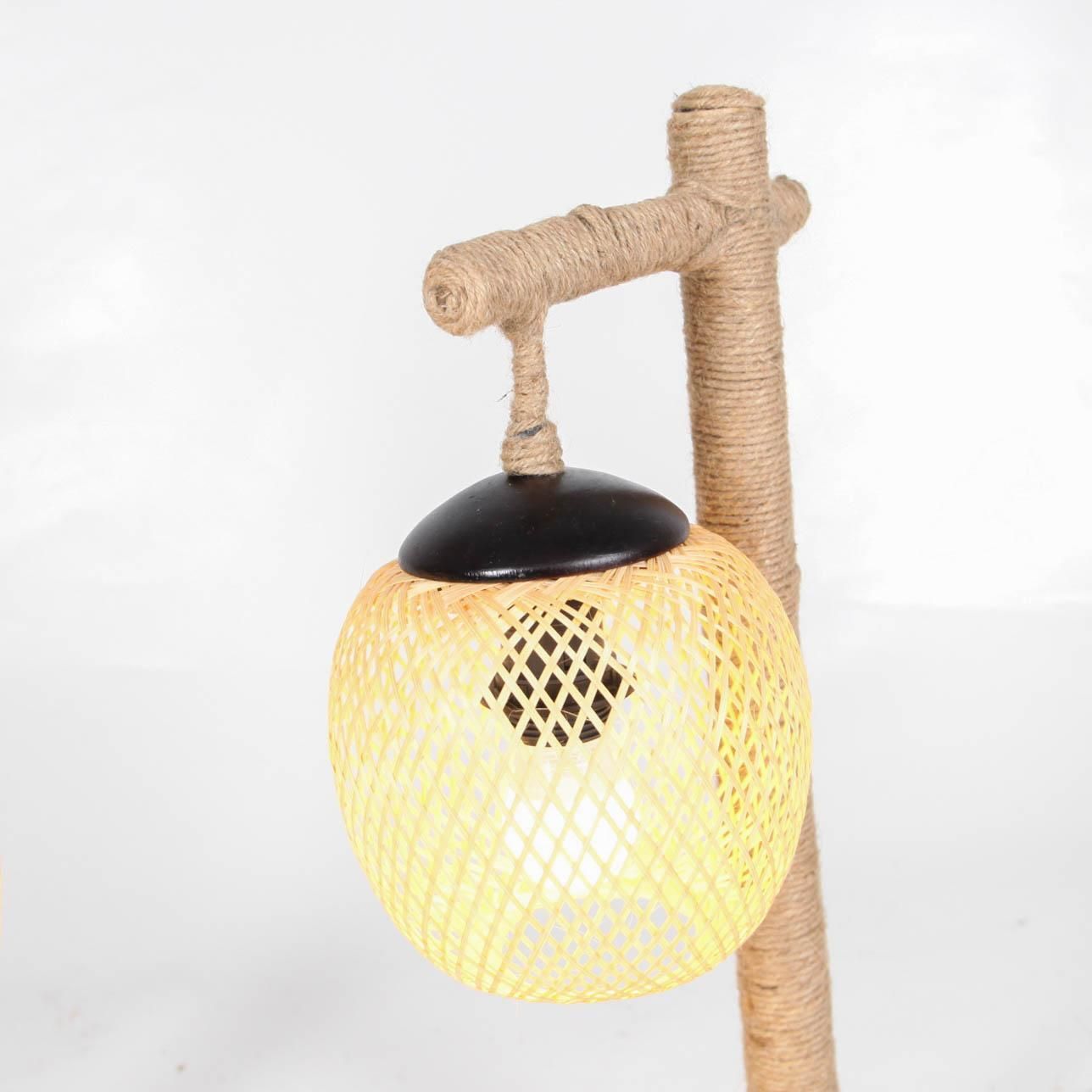 Pair Of Bamboo And Rope Table Lamps photo 1278.0