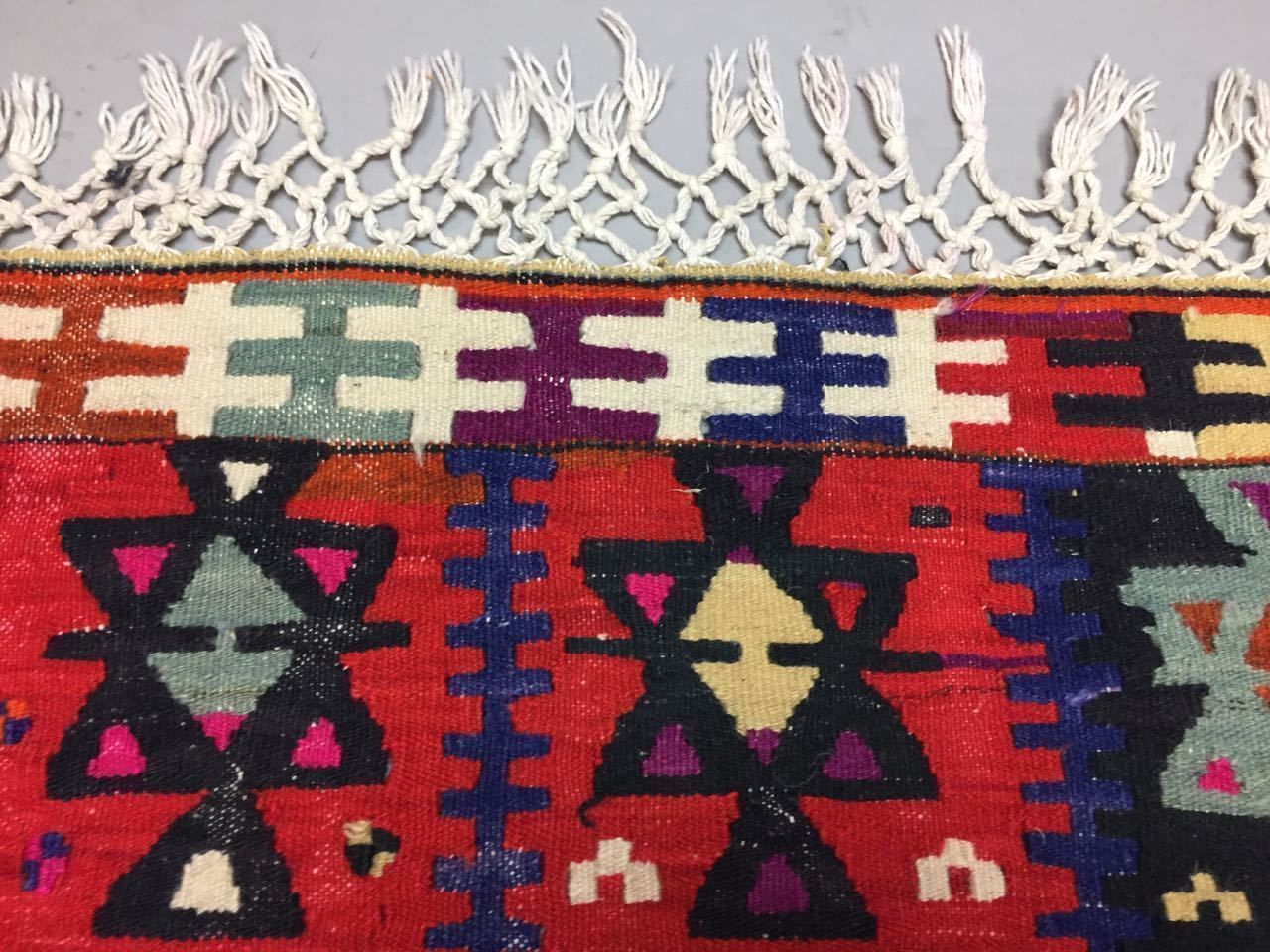 photo for sale Traditional Turkish Kilim Rug 122x89cm Shabby Vintage Wool Country Home Kelim