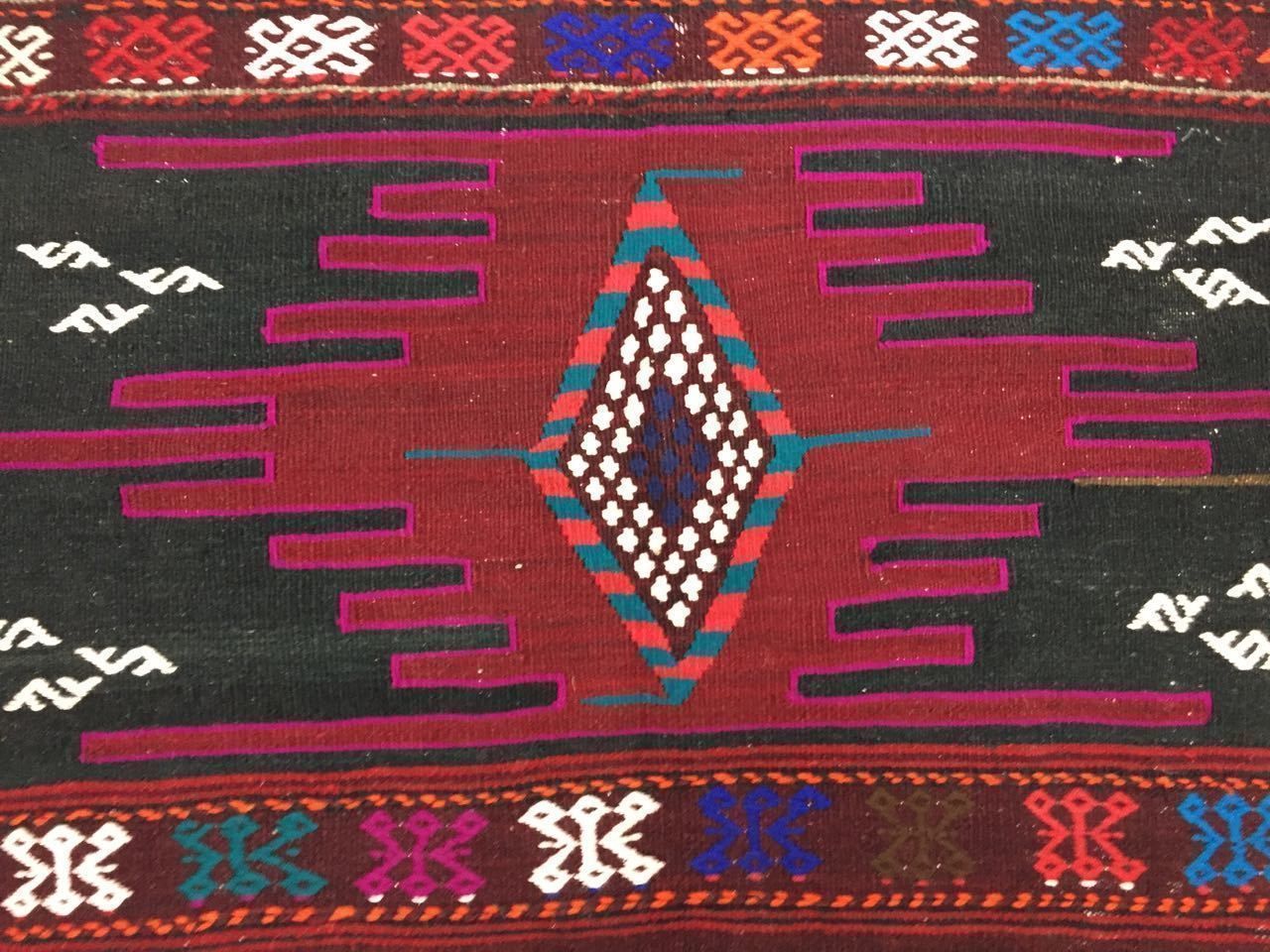 Turkish Kilim Rug 140x86cm Shabby Vintage Old Wool Country Home Decor Kelim photo buy