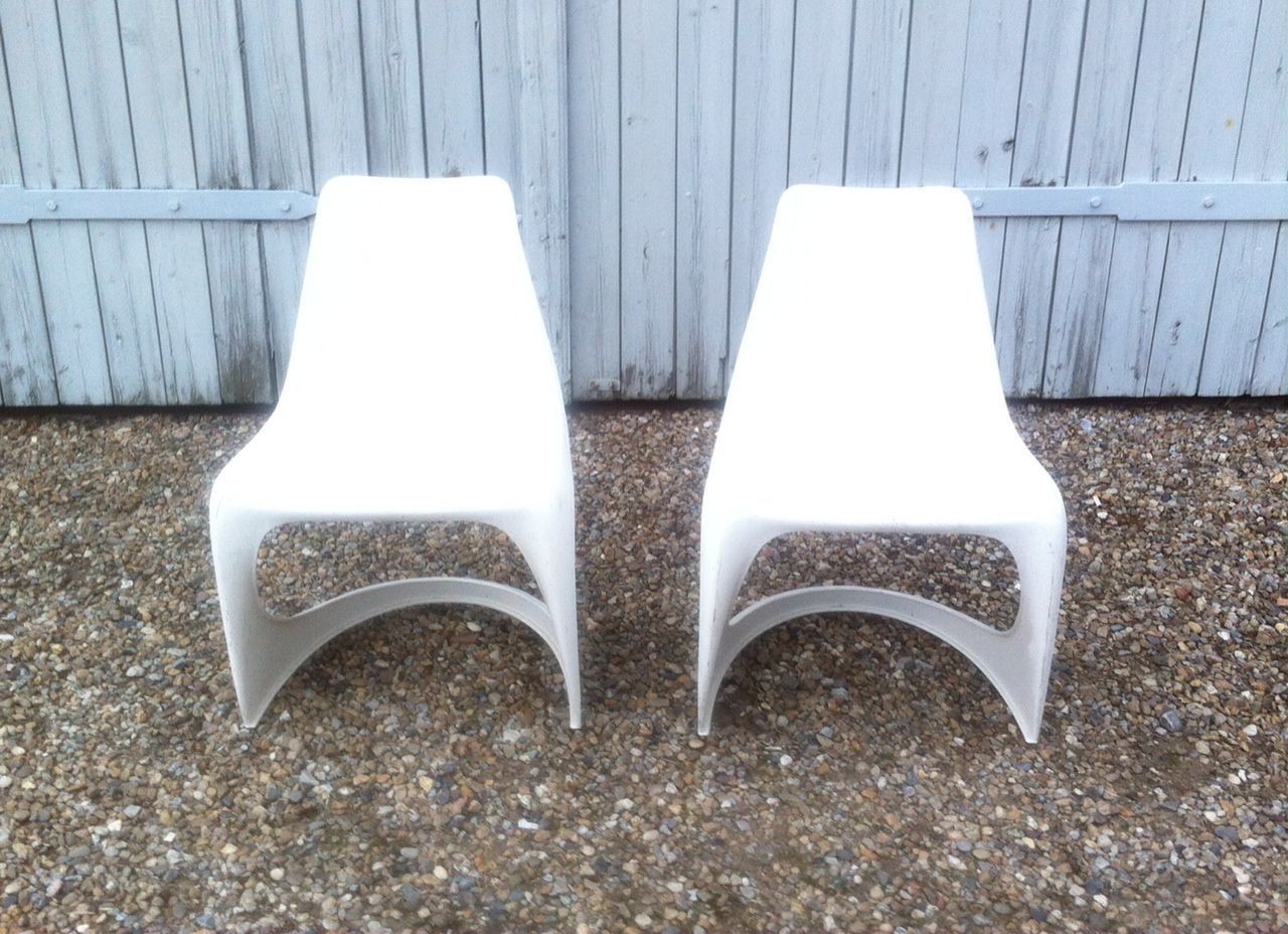 photo furniture A Line 290 Stoelen Van Steen Ostergaard Voor Cado, Jaren 1970, Set Van 2