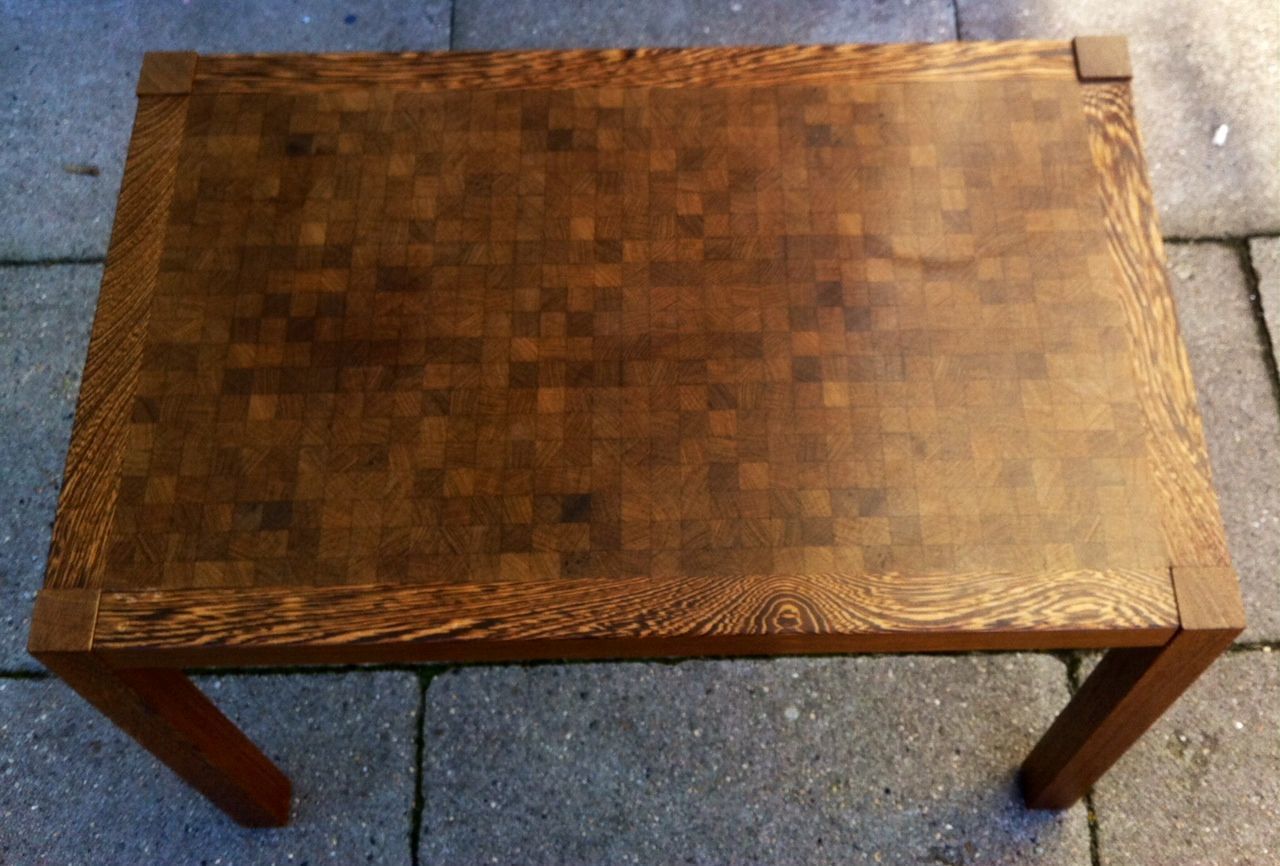 Checkered Wengé, Oak & Mahogany Coffee Table By Gorm Lindum For Tranekær Furniture, 1970s photo Furniture