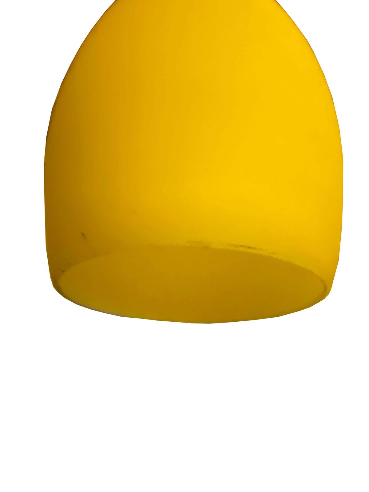 Metal Spot Monopunto Yellow Glass Chandelier, Italy, 1980s photo Lighting