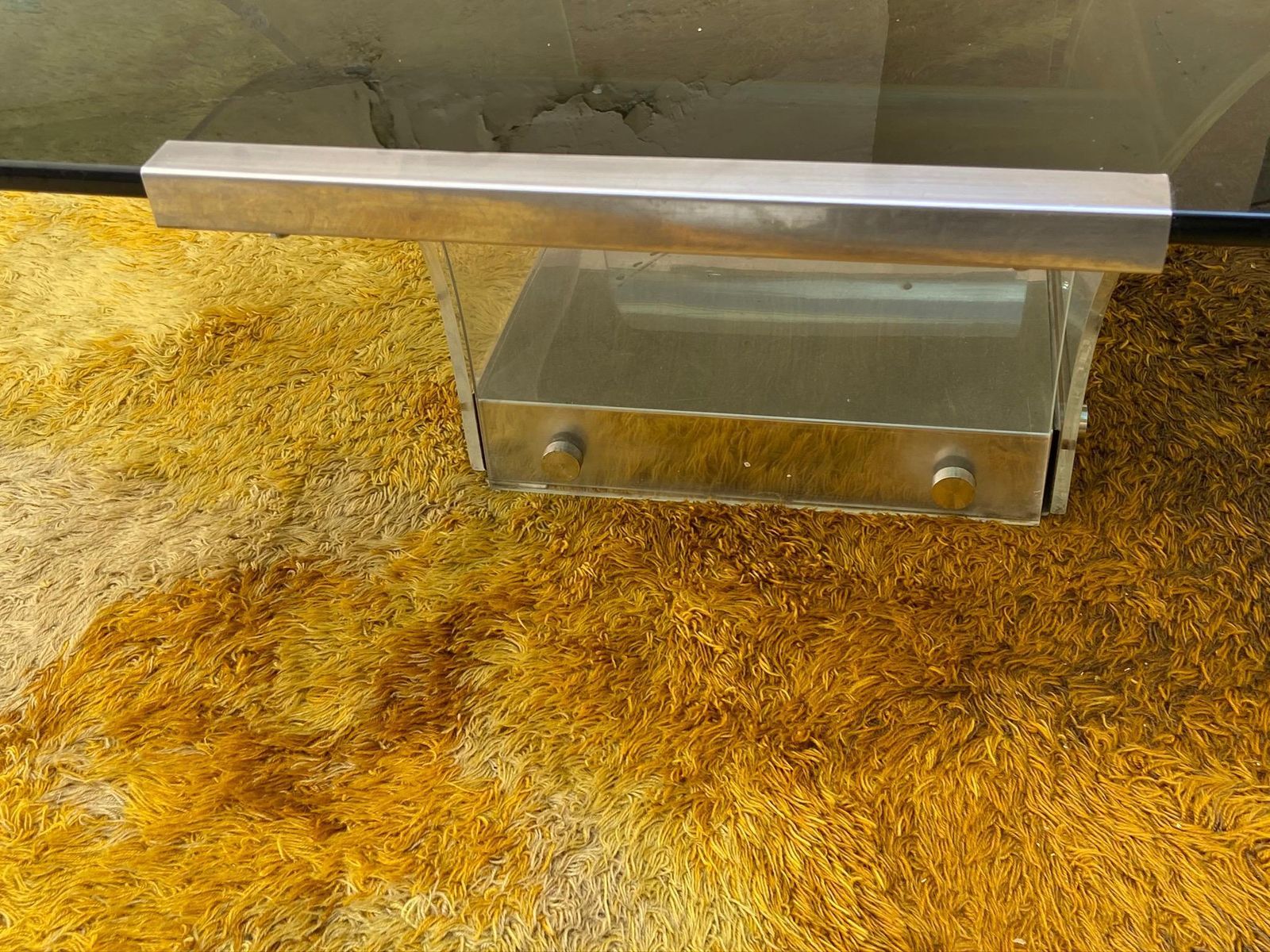 1970s Lucite And Glass Square Coffee Table Alessandro Albrizzi Style photo Furniture