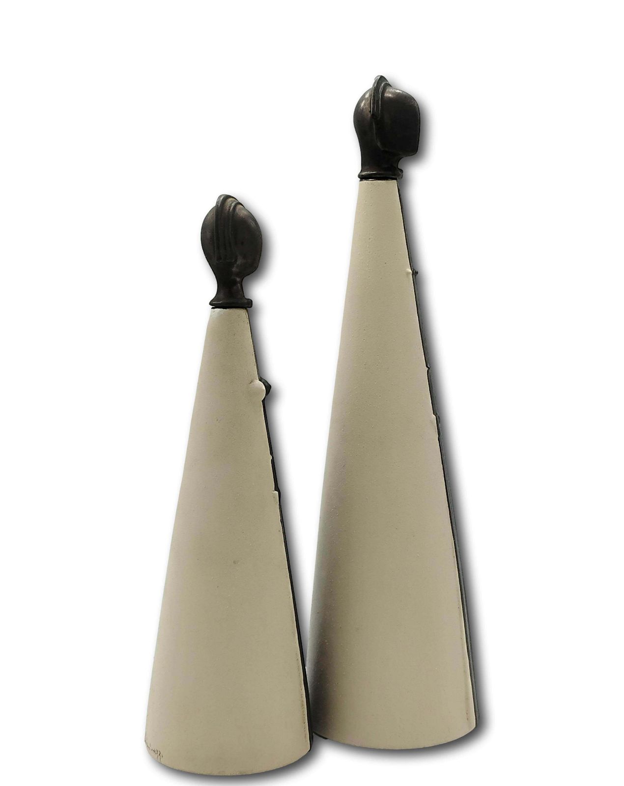 Ceramiche Chiminazzo Pair Of "His And Her" Ceramic Bottles, Italy 1970s photo furniture