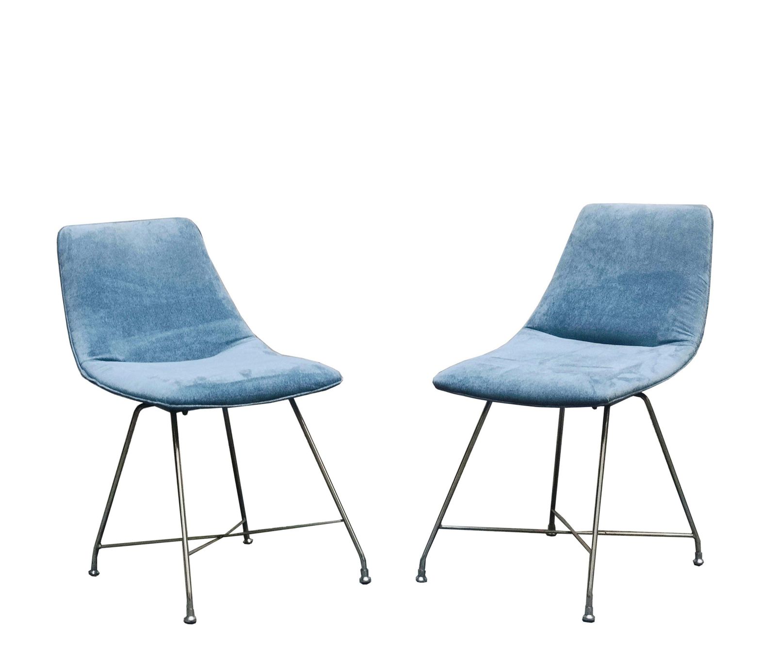 Augusto Bozzi Per Fratelli Saporiti Coppia Di Sedie "Aster" , Italia, 1960s photo furniture