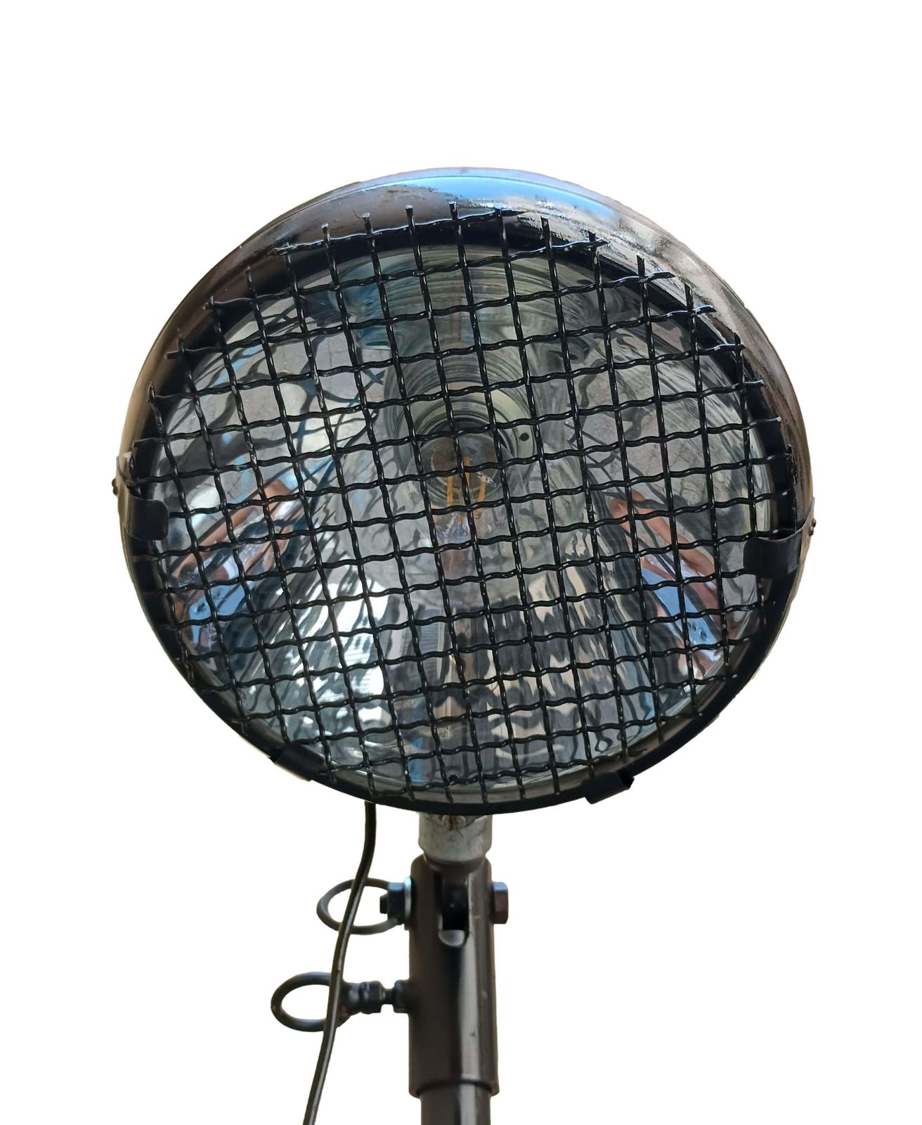 Industrial Black Metal Floor Lamp, Italy 1980s photo Lighting