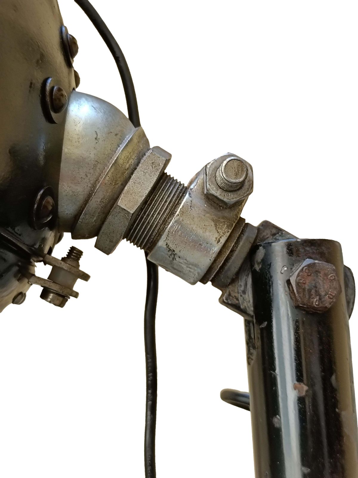 Industrial Black Metal Floor Lamp, Italy 1980s photo 682.0