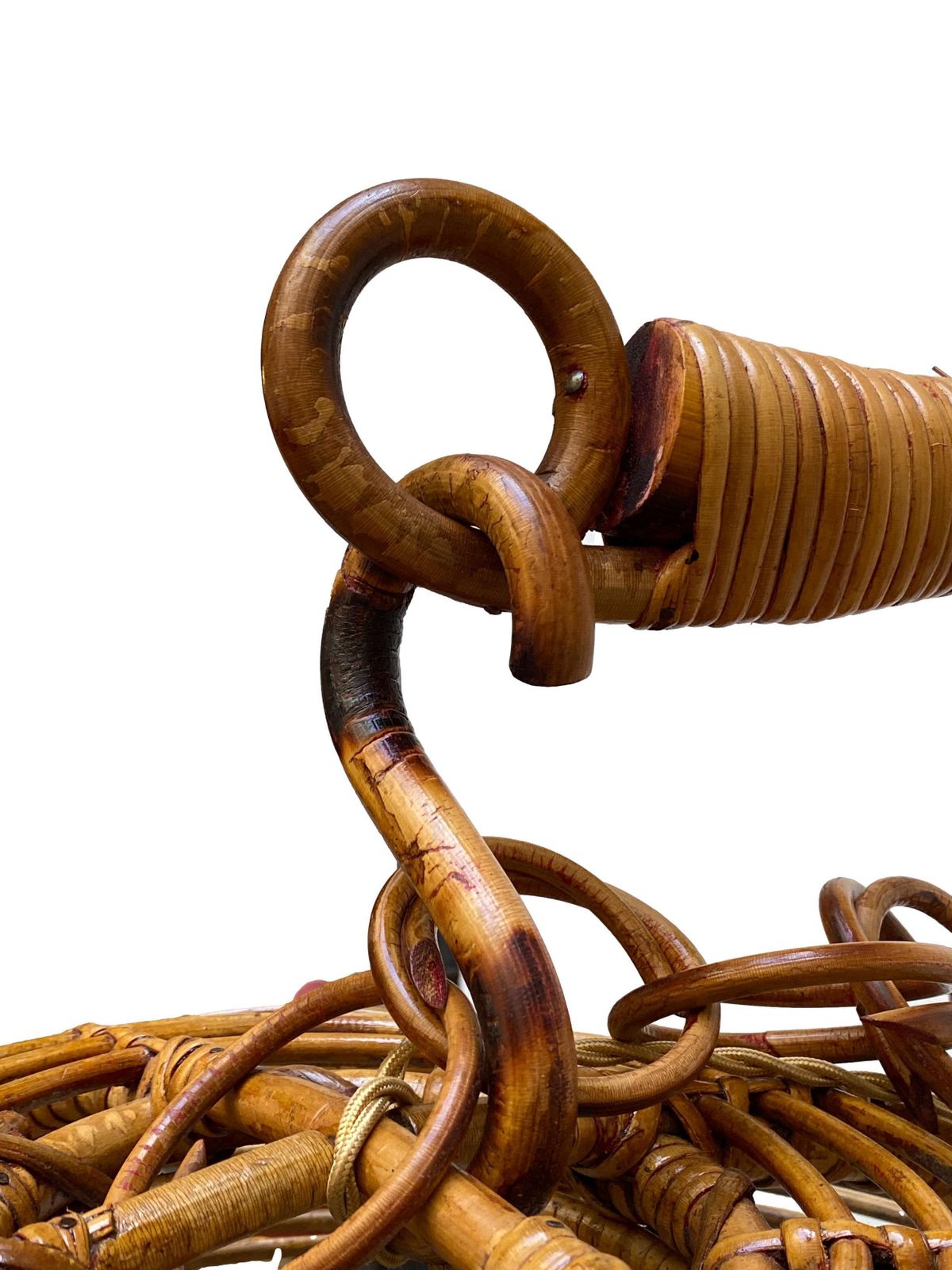 Bamboo And Rattan Italian Floor Lamp, 1960s photo Lighting