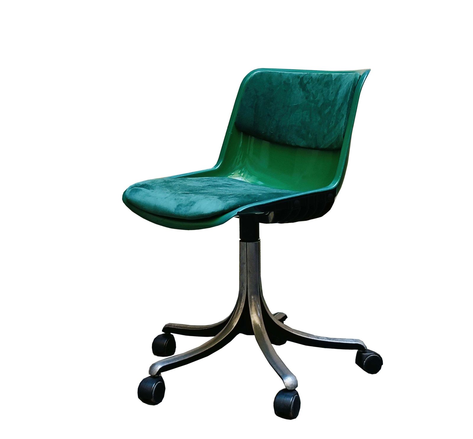 Osvaldo Borsani For Tecno Green "Modus" Office Chair, Italy 1970s photo furniture
