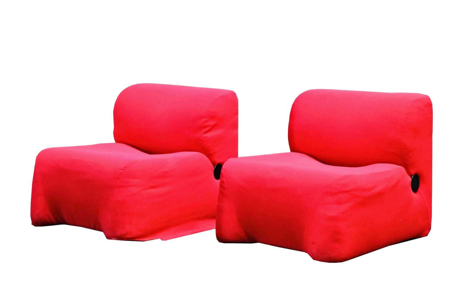 Carlo Bartoli For Rossi D'albizzate Pair Of Red Armchairs Mod. Bubble, 1970 photo for sale