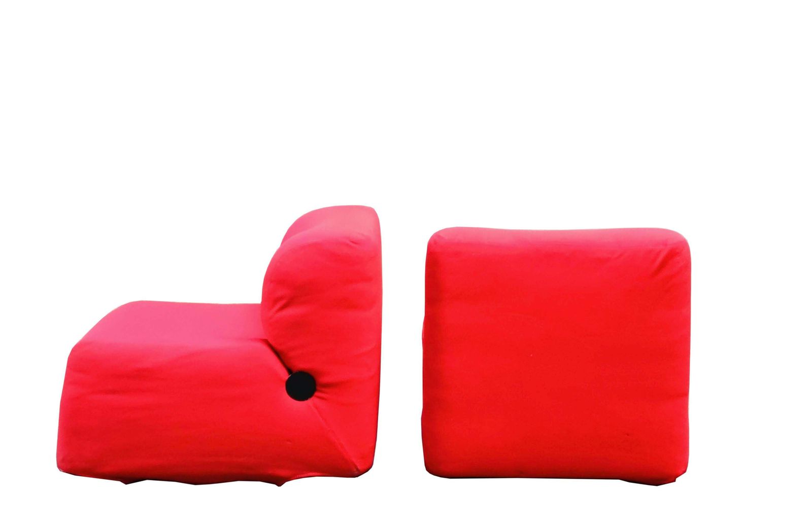 Carlo Bartoli For Rossi D'albizzate Pair Of Red Armchairs Mod. Bubble, 1970 photo 1364.0