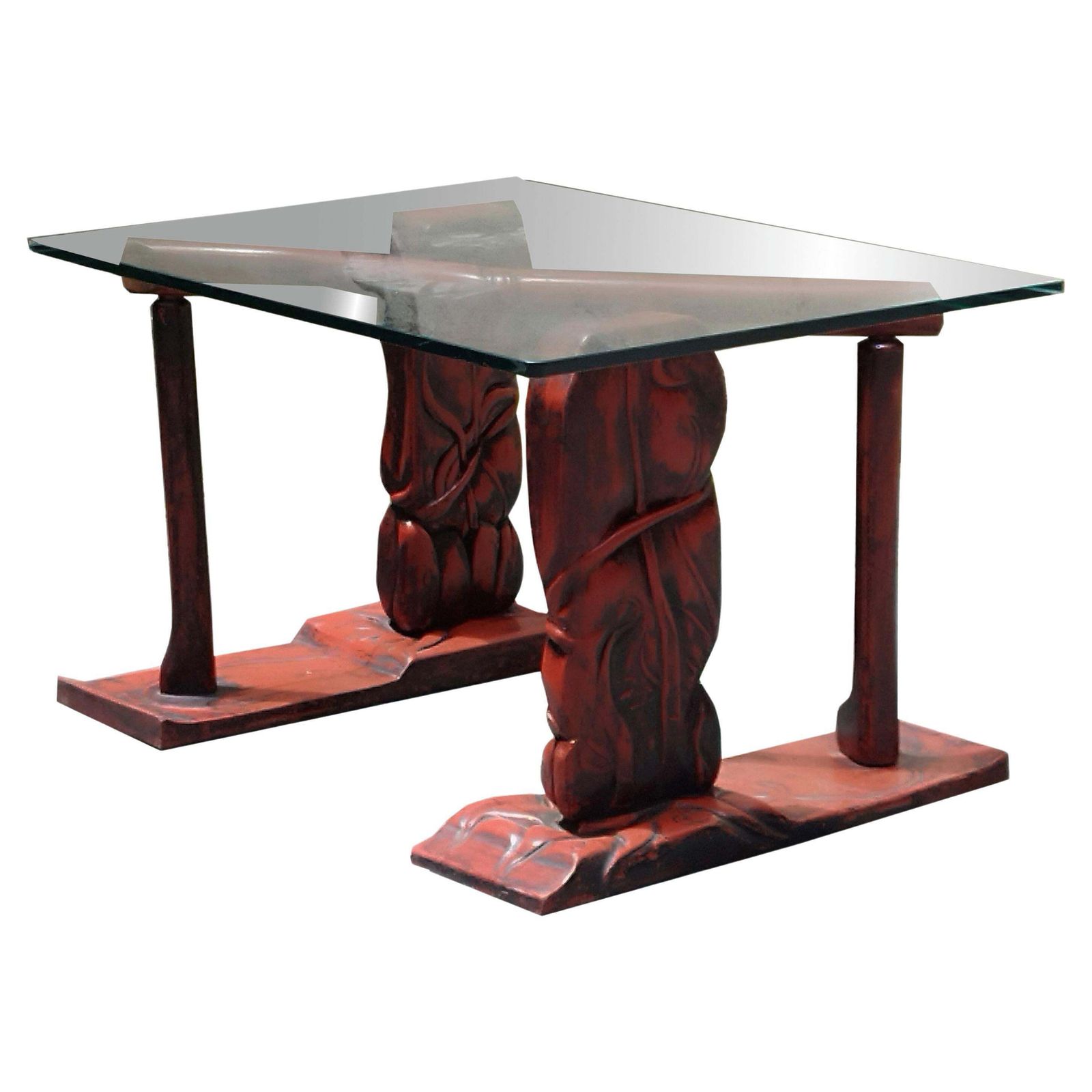 Lacquered Wood And Glass Coffee Table, Italy 1960s