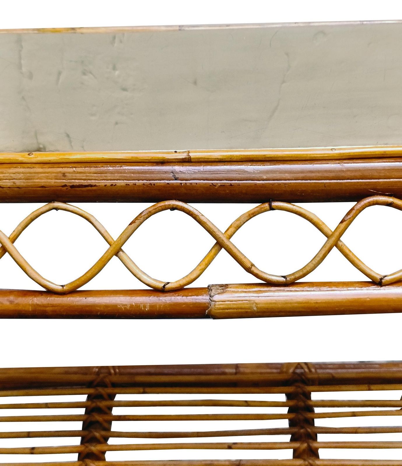 Franco Albini Attrib. Bamboo And Rattan Console Table, Italy 1960s photo buy
